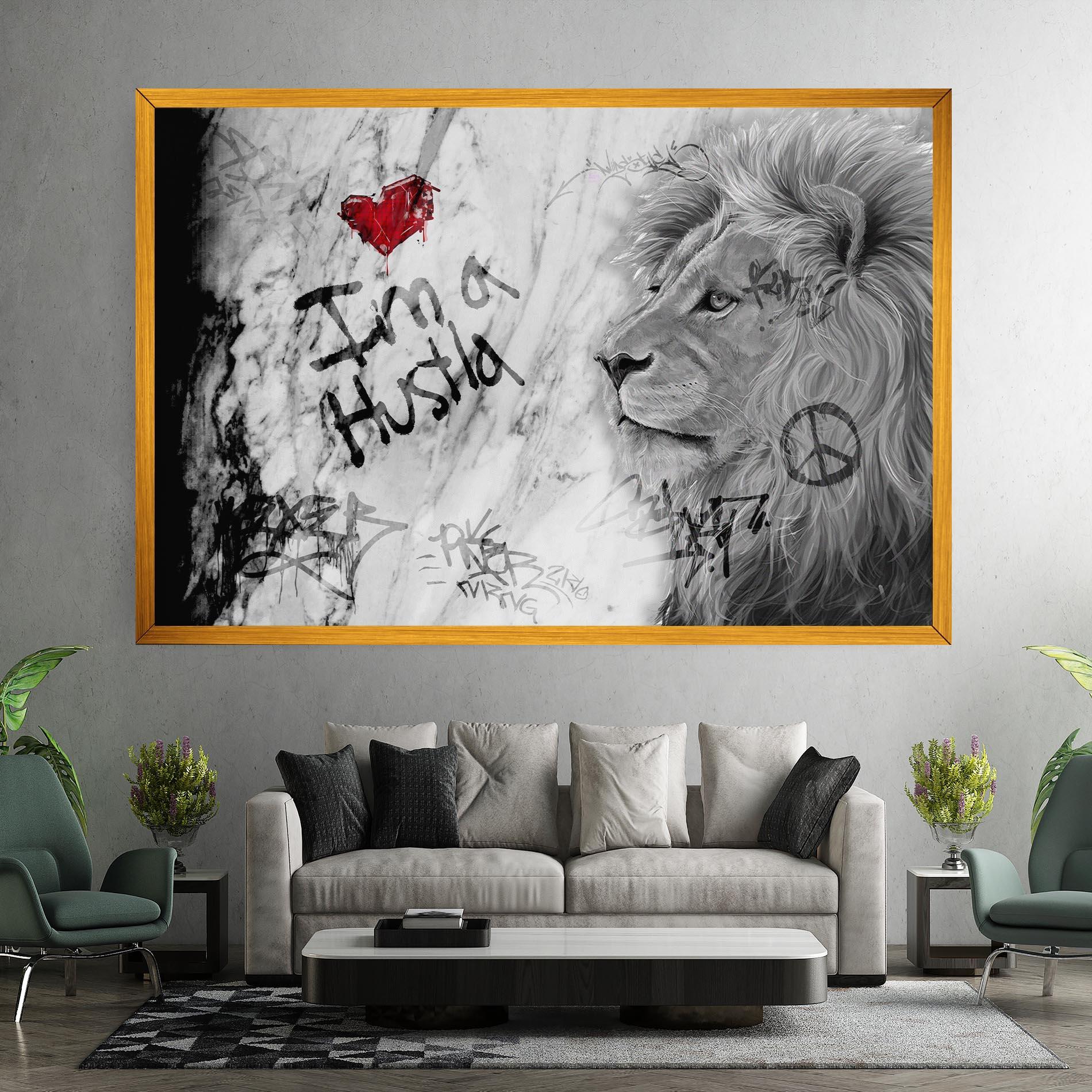 Tablou Canvas Lion Hustler mockup 7