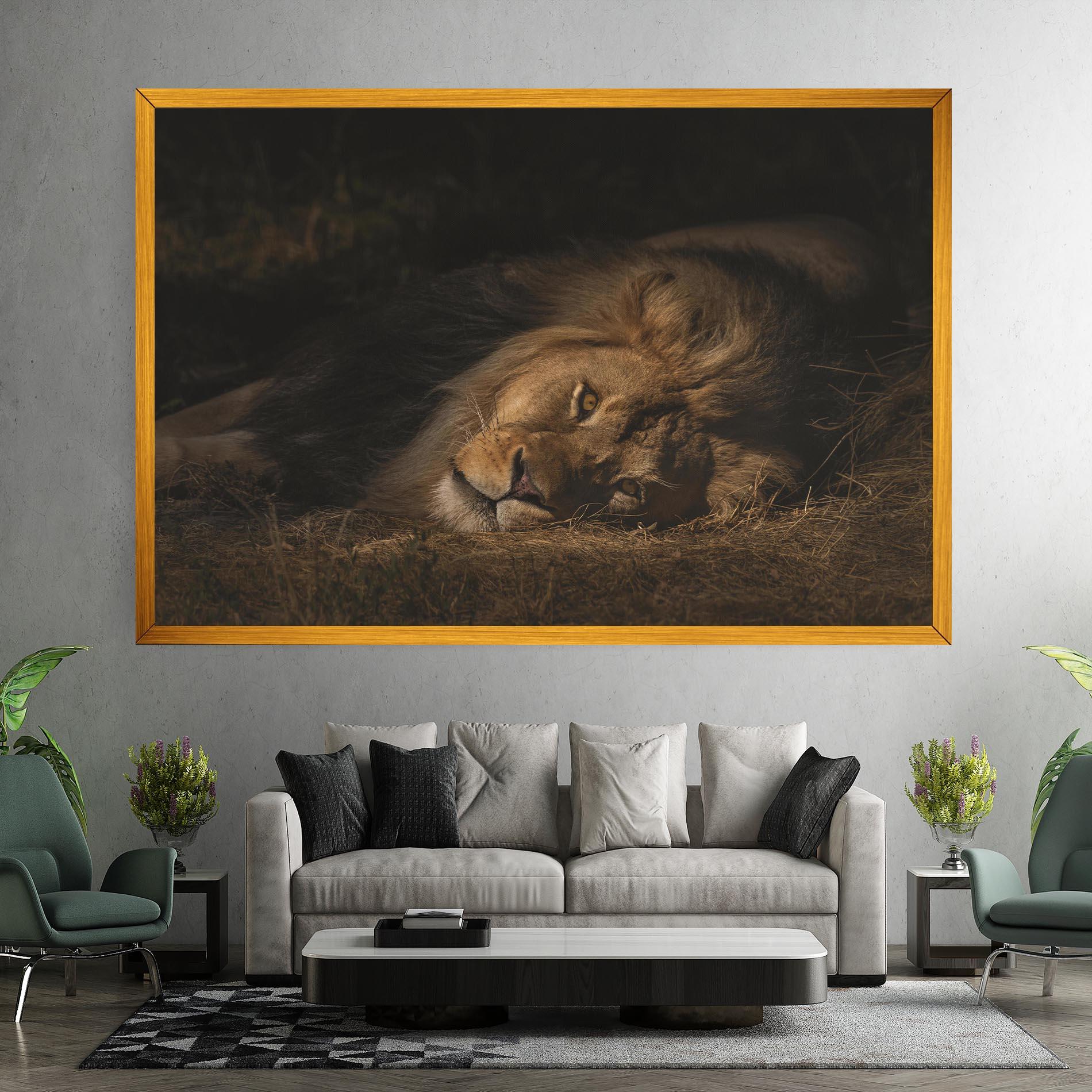 Tablou Canvas Lion Laying Down mockup 7