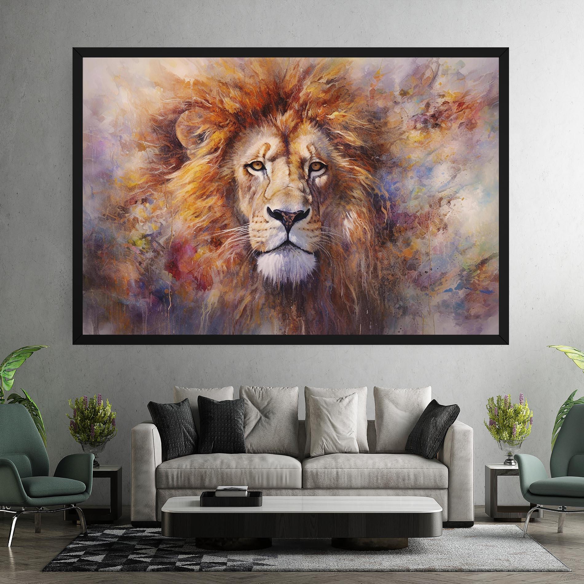 Tablou Canvas Abstract Lion Head mockup 7