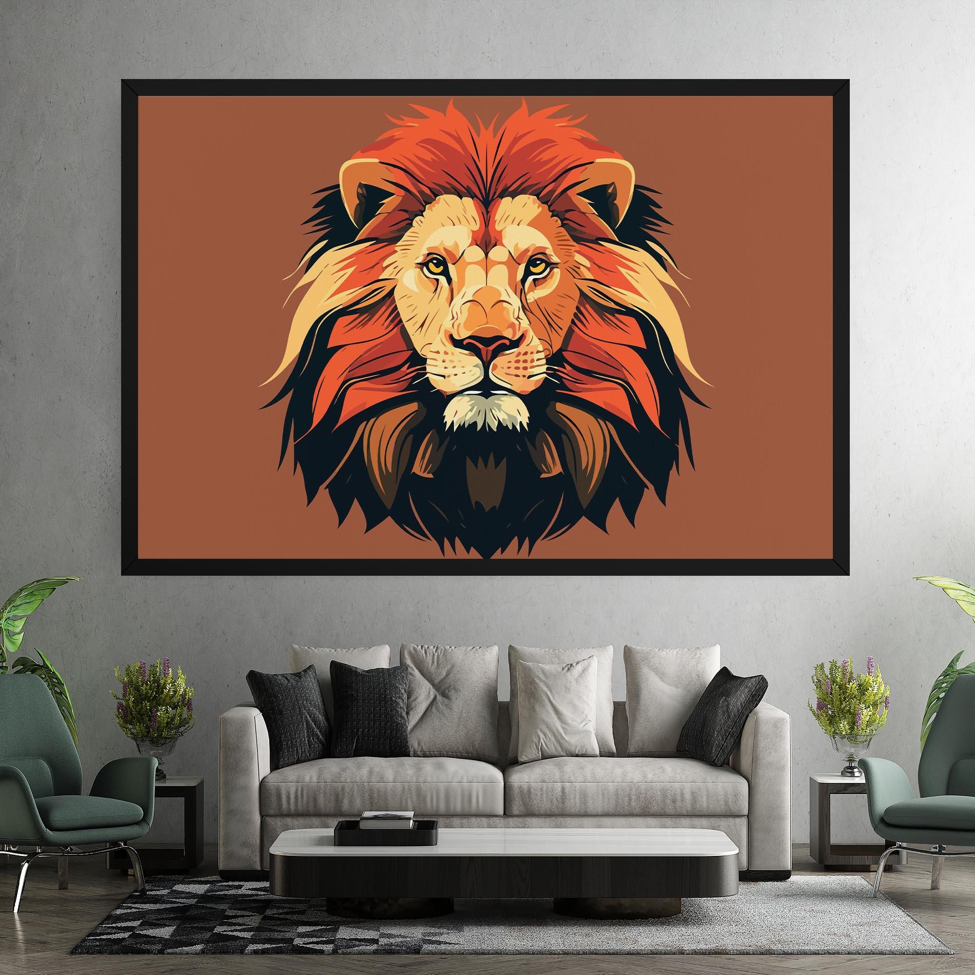 Tablou Canvas African Lion mockup 7