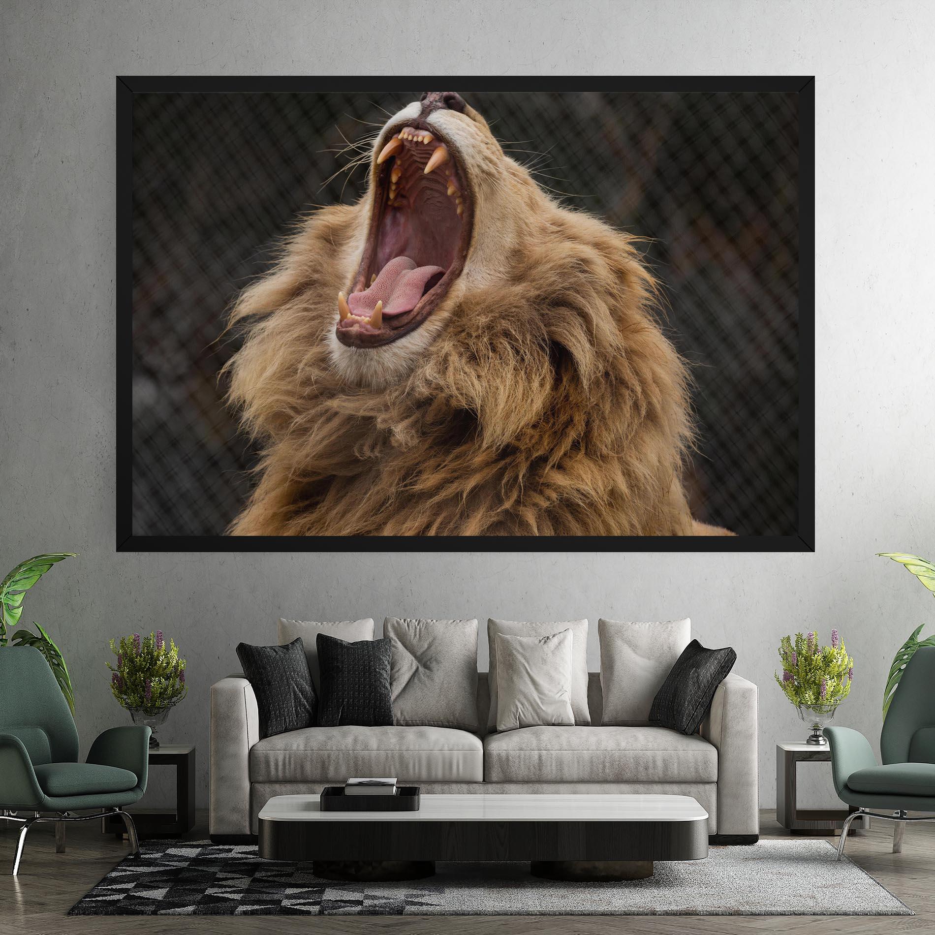 Tablou Canvas Angry Lion mockup 7