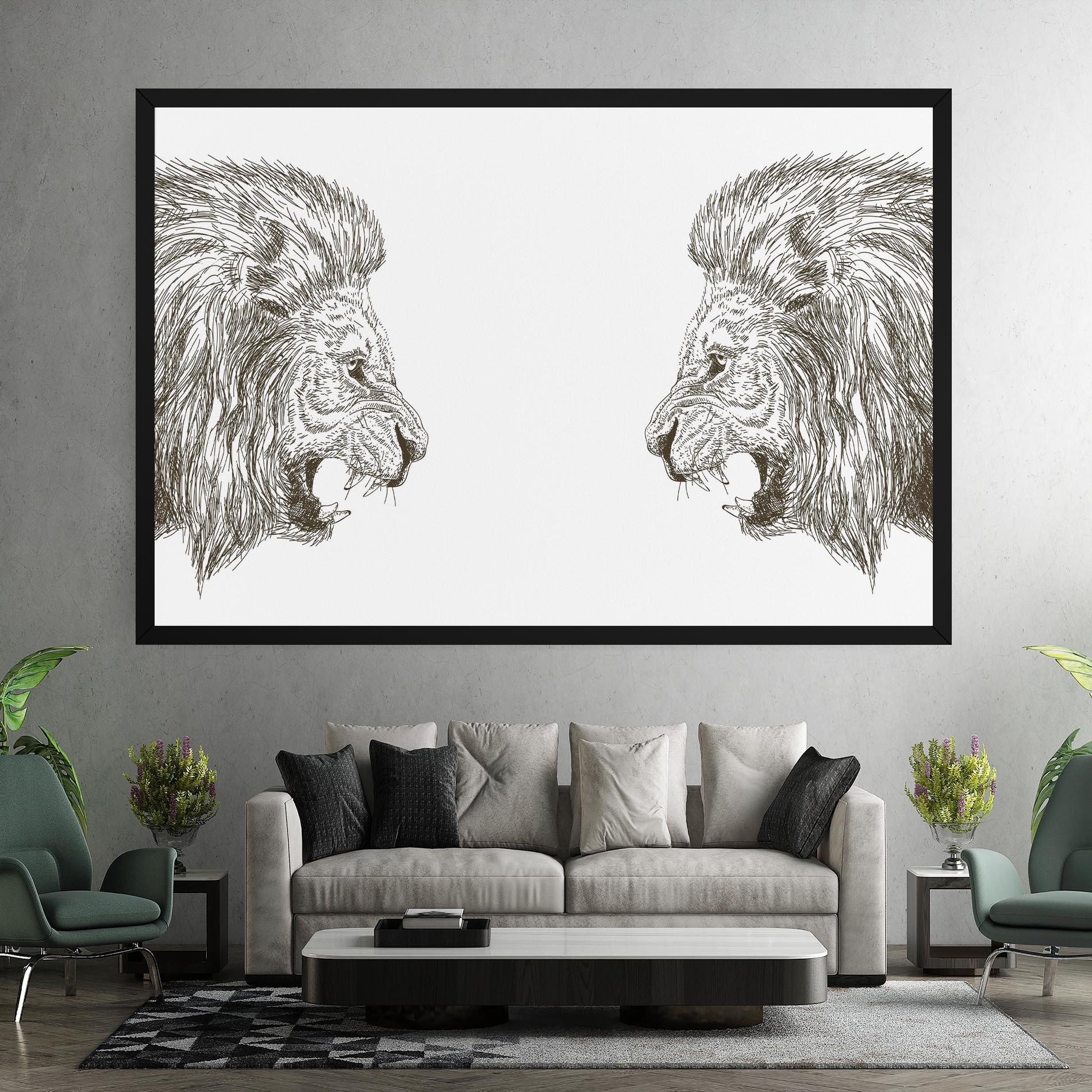 Tablou Canvas Lion For Text mockup 7