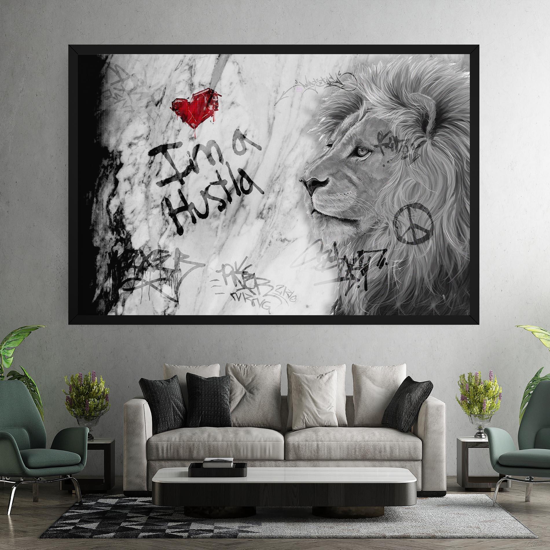 Tablou Canvas Lion Hustler mockup 7