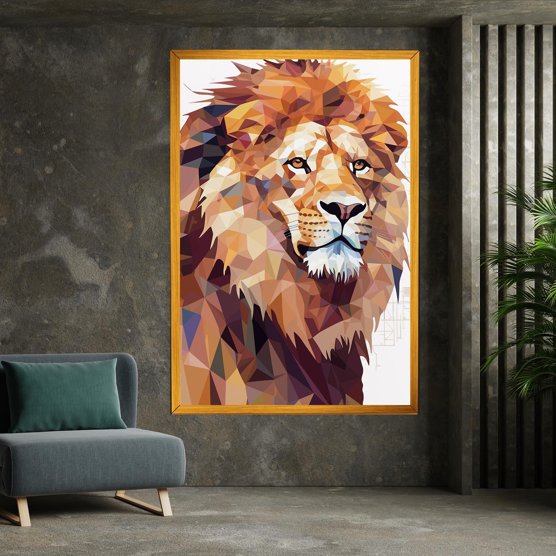 Tablou Canvas Artistic Lion Head mockup 7