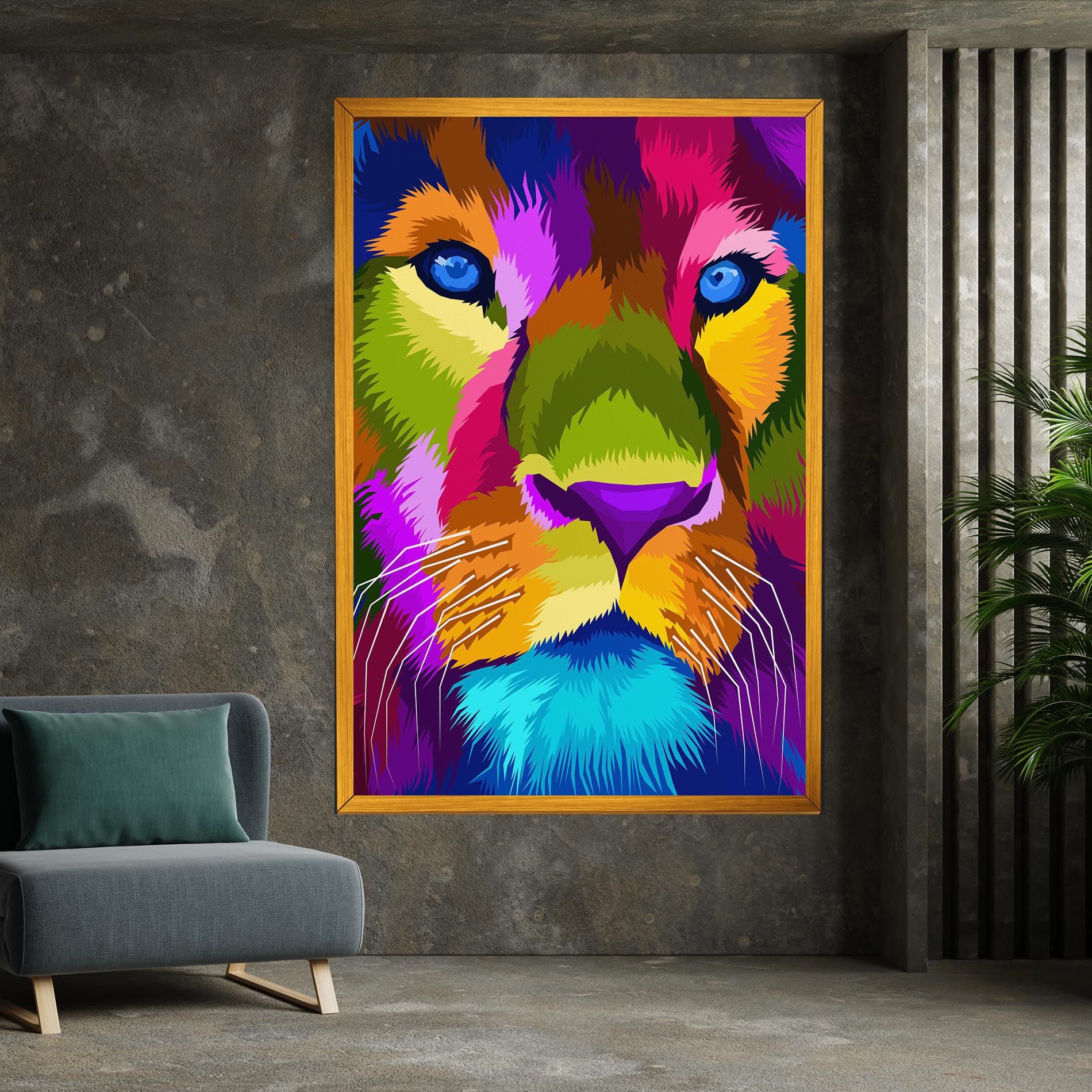 Color Lion Close Up mockup 7