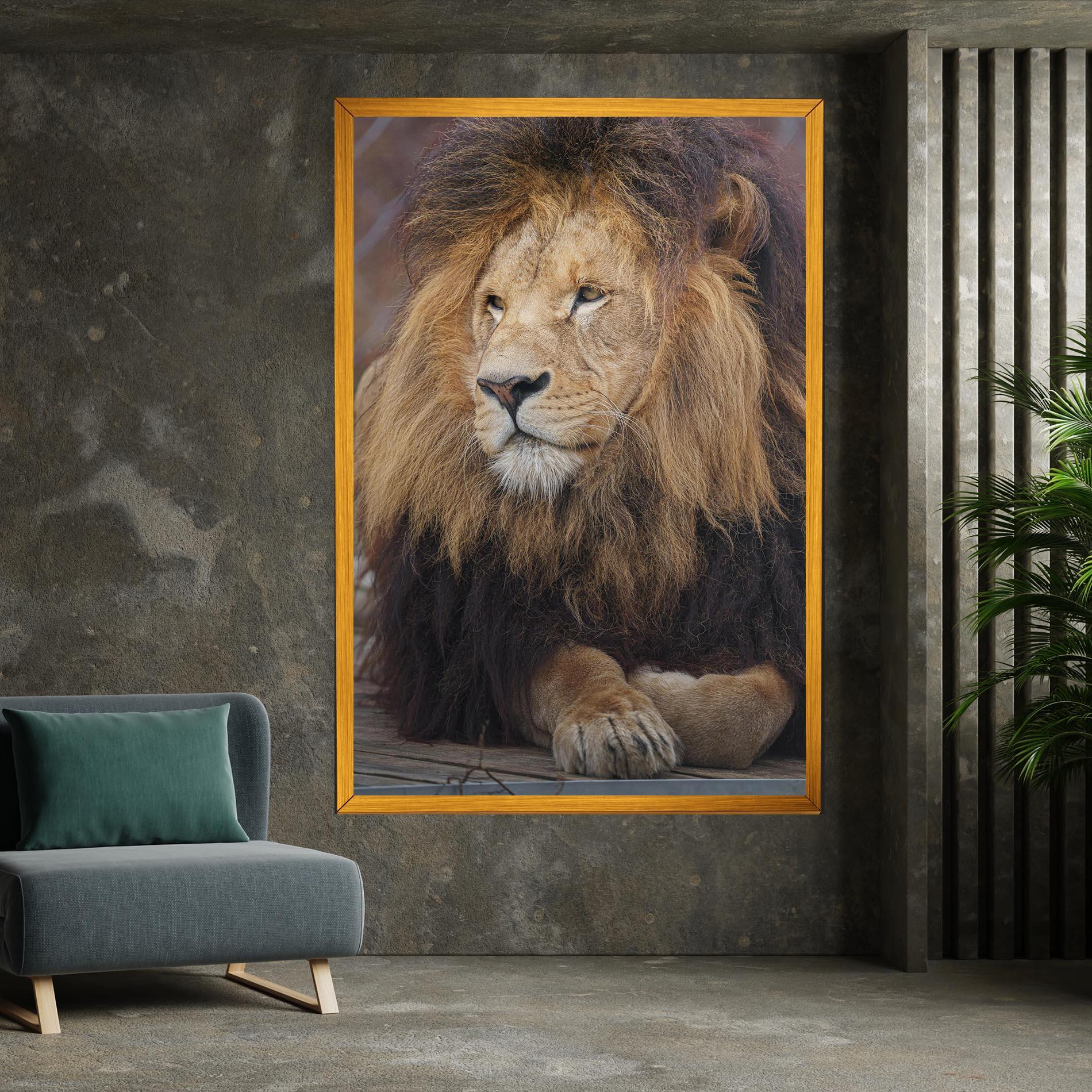 Tablou Canvas Lion Chilling mockup 7
