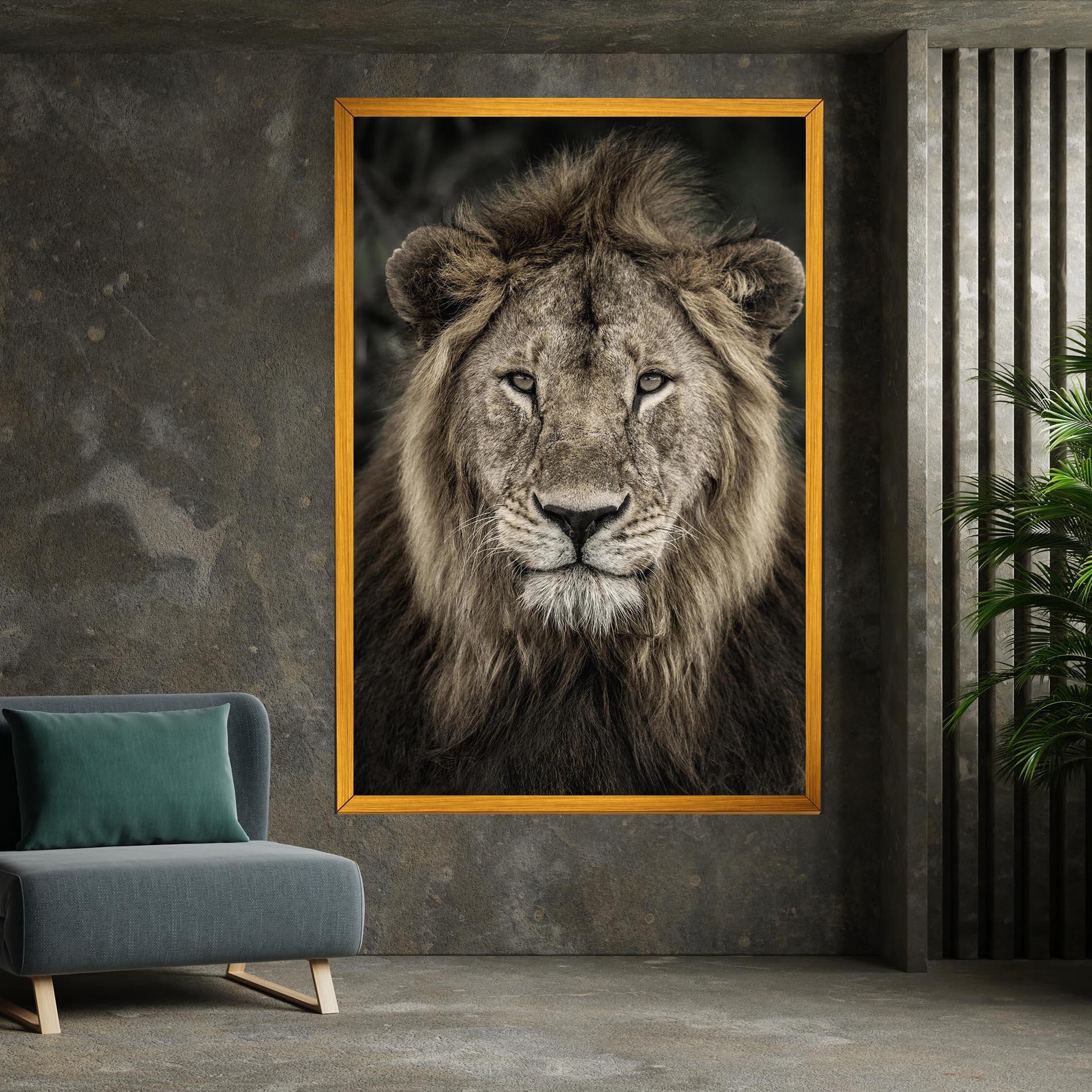 Tablou Canvas Lion Close Up mockup 7