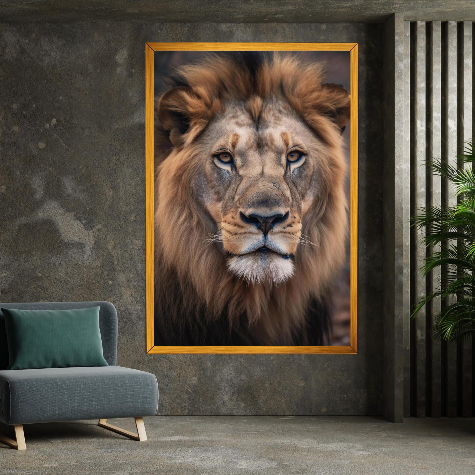 Tablou Canvas Wild Lion View mockup 7
