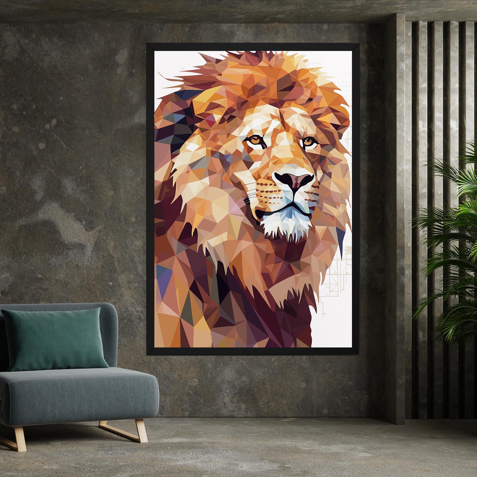 Tablou Canvas Artistic Lion Head mockup 7
