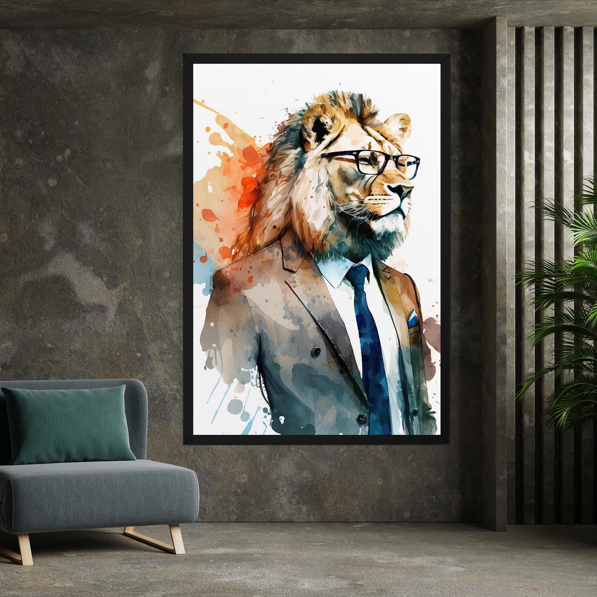 Tablou Canvas Brown Suit Lion mockup 7