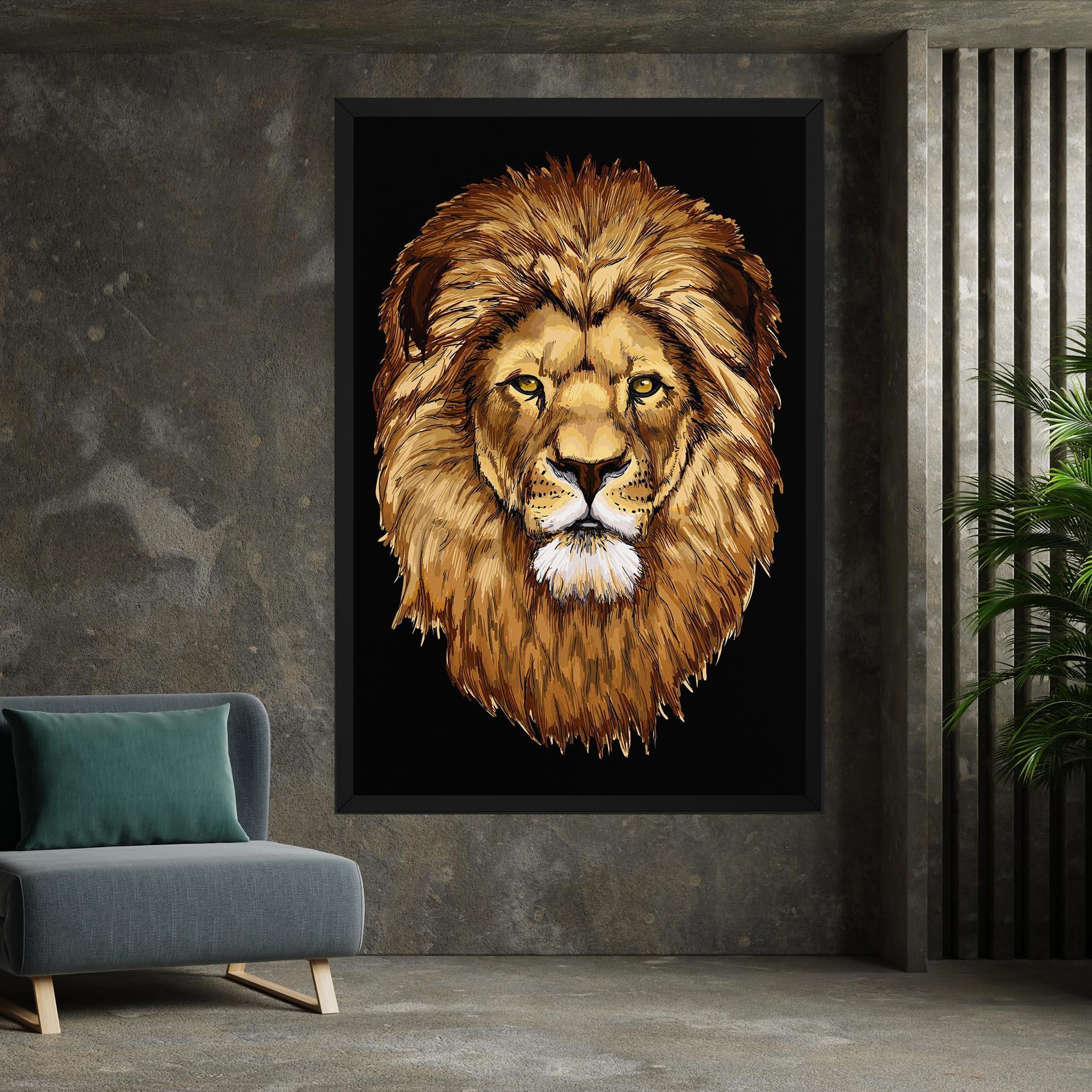 Tablou Canvas Lion Head mockup 7