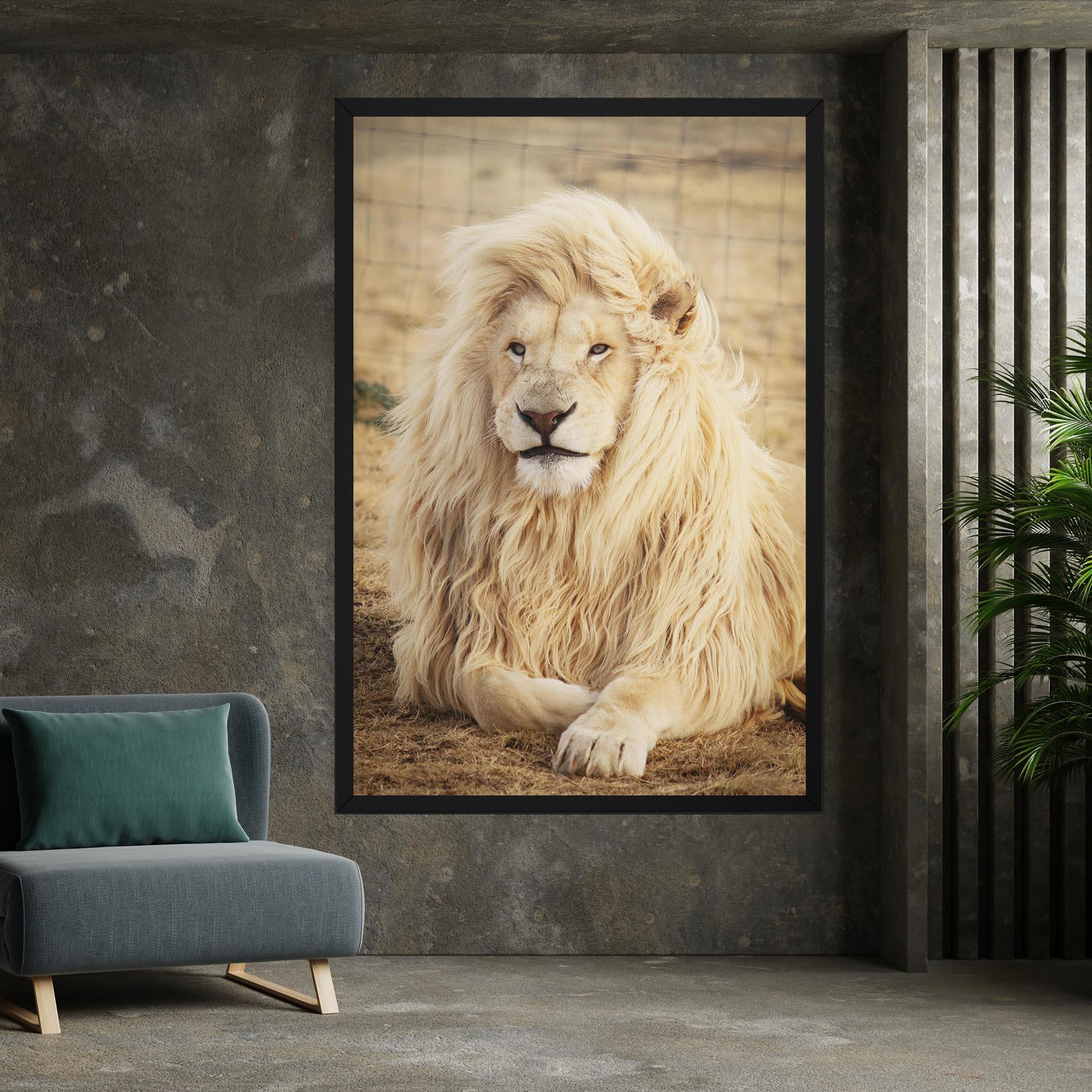 Tablou Canvas White Lion mockup 7