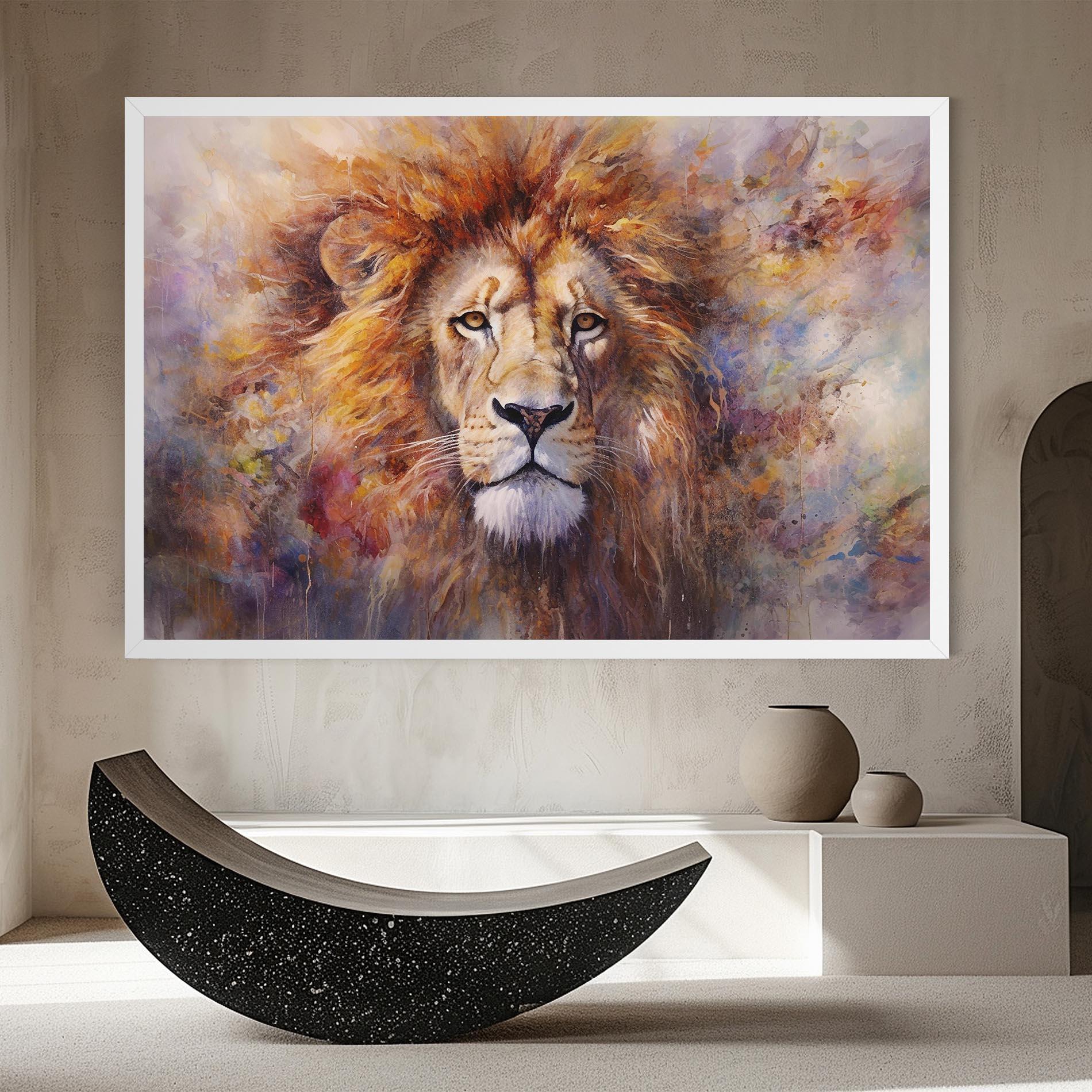Tablou Canvas Abstract Lion Head mockup 8