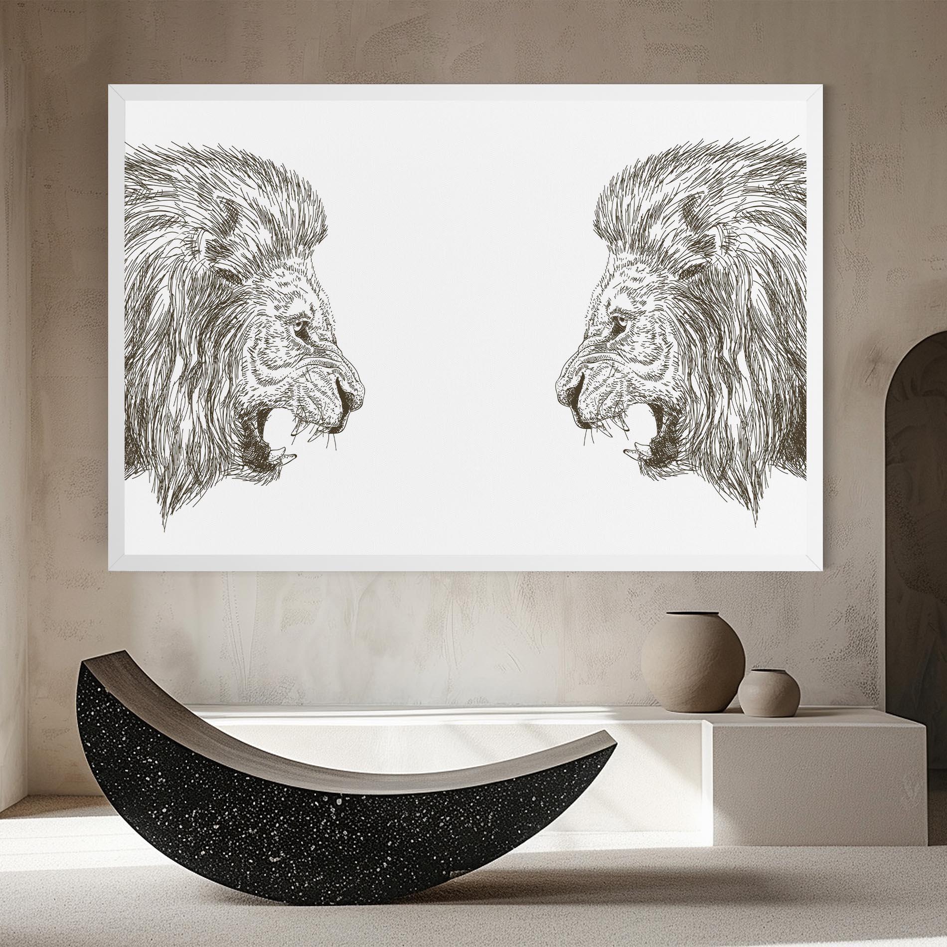 Tablou Canvas Lion For Text mockup 8