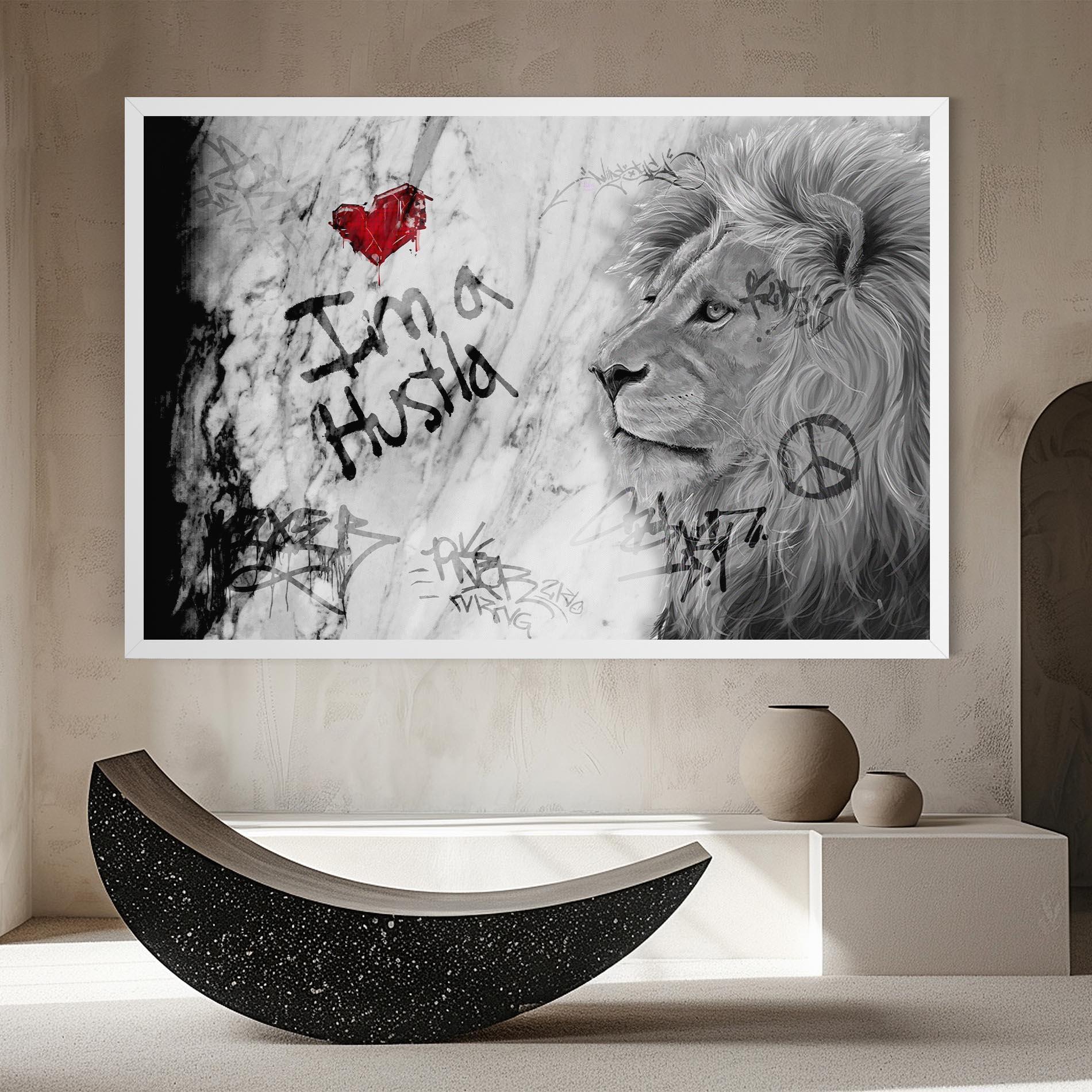 Tablou Canvas Lion Hustler mockup 8