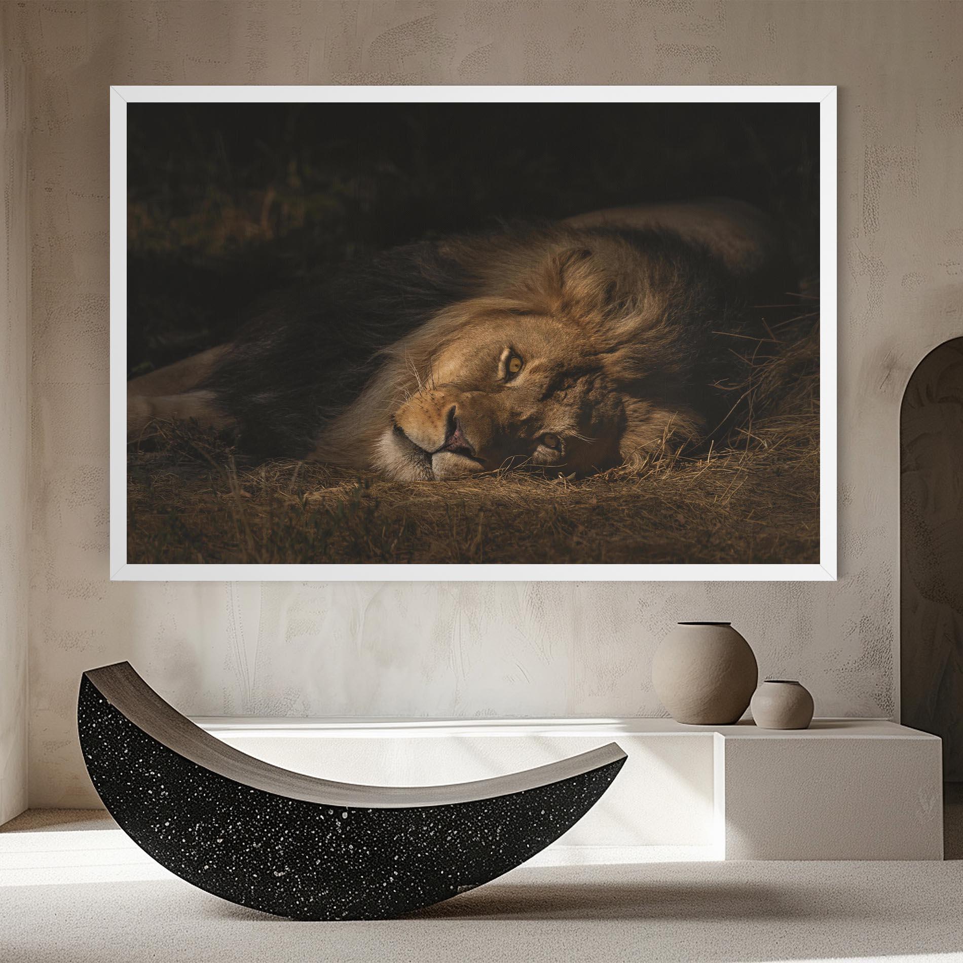 Tablou Canvas Lion Laying Down mockup 8