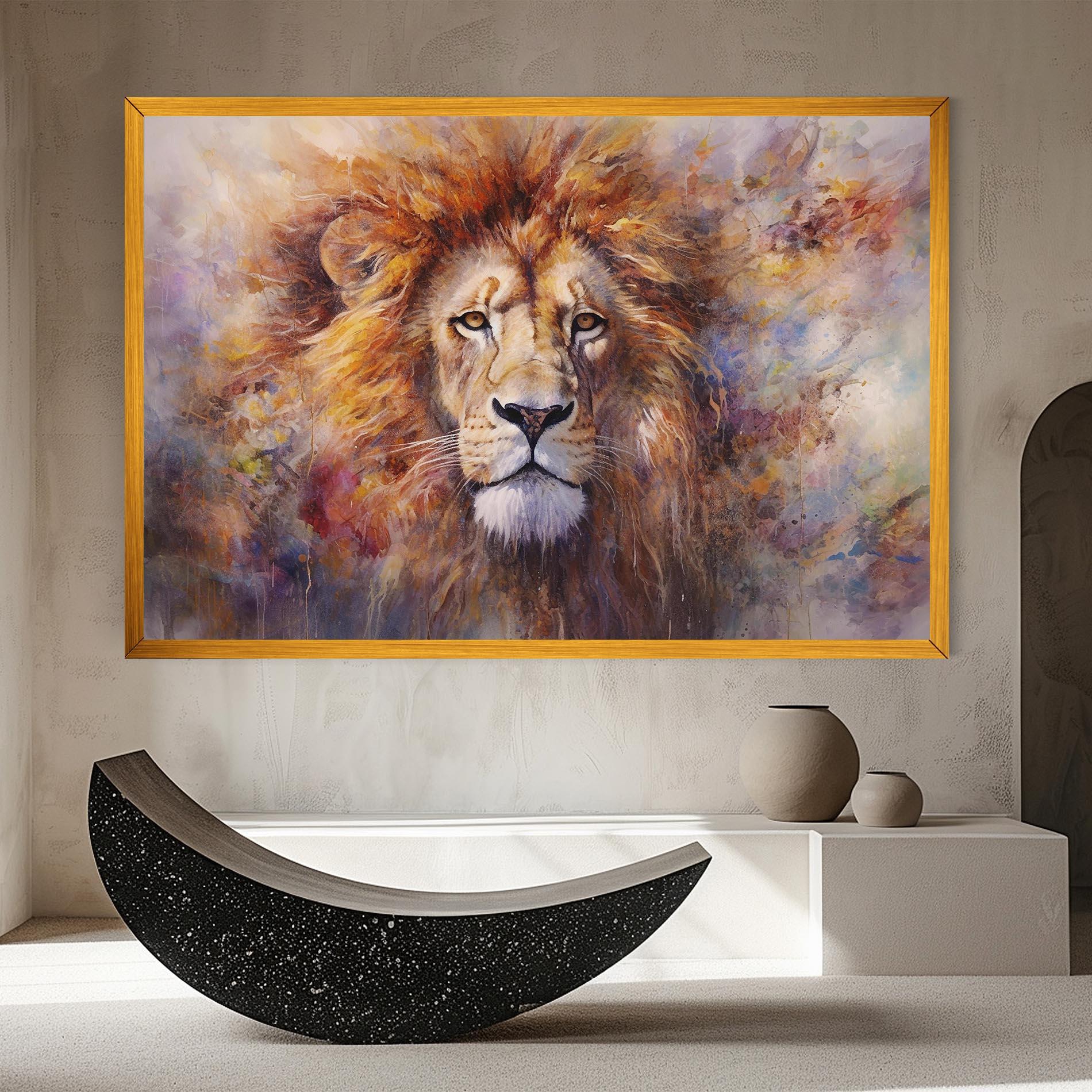 Tablou Canvas Abstract Lion Head mockup 8