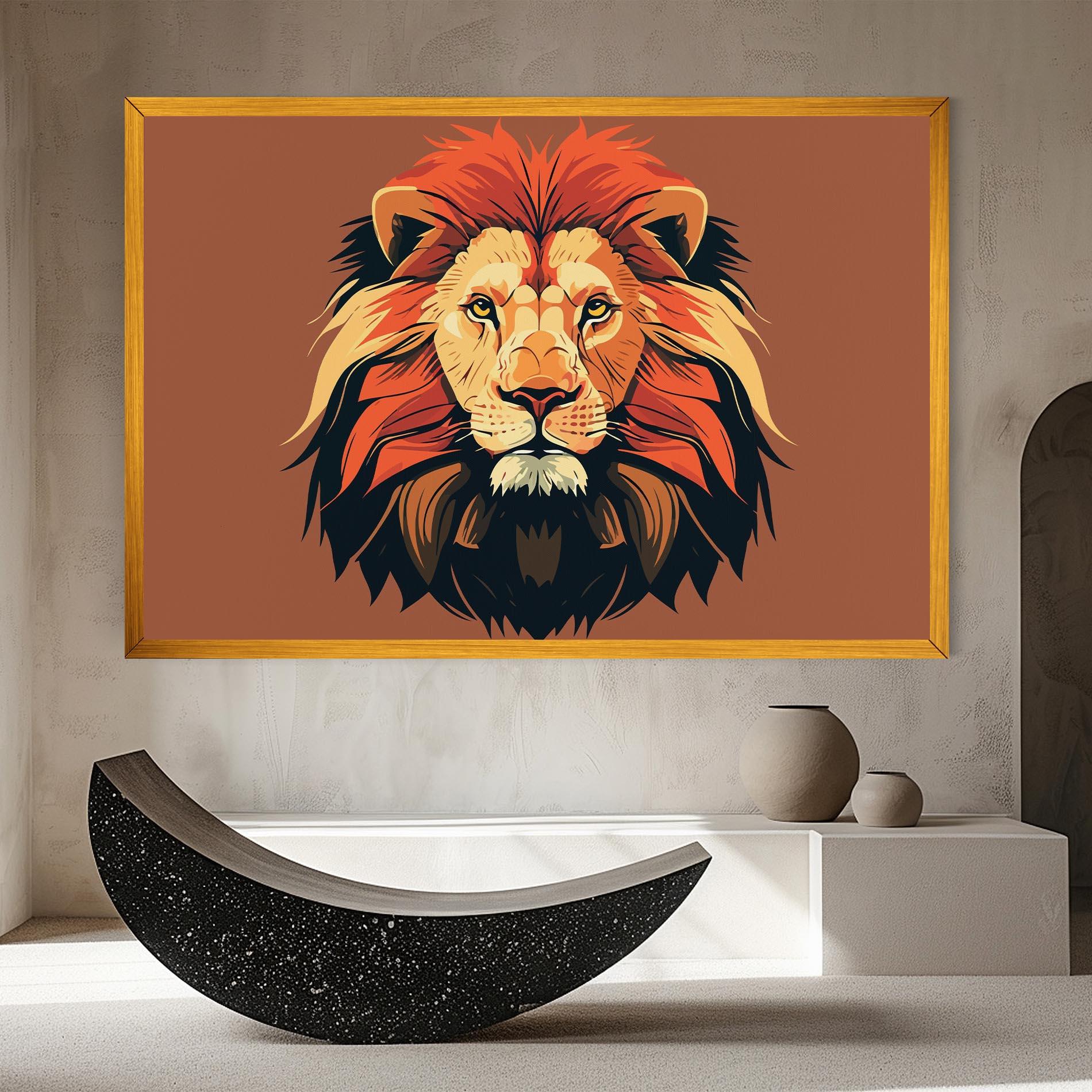 Tablou Canvas African Lion mockup 8