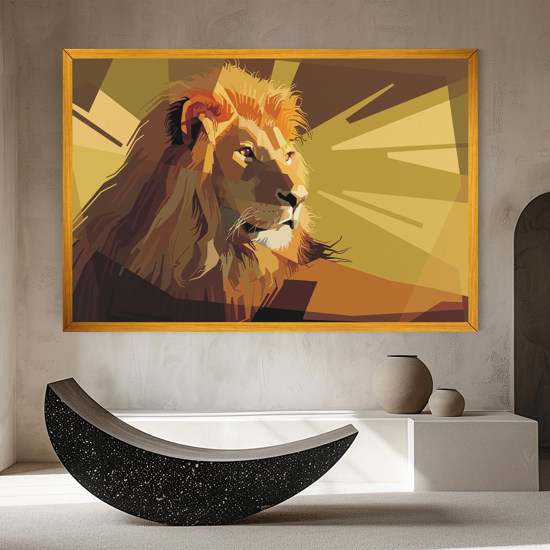 Tablou Canvas Lion Art mockup 8