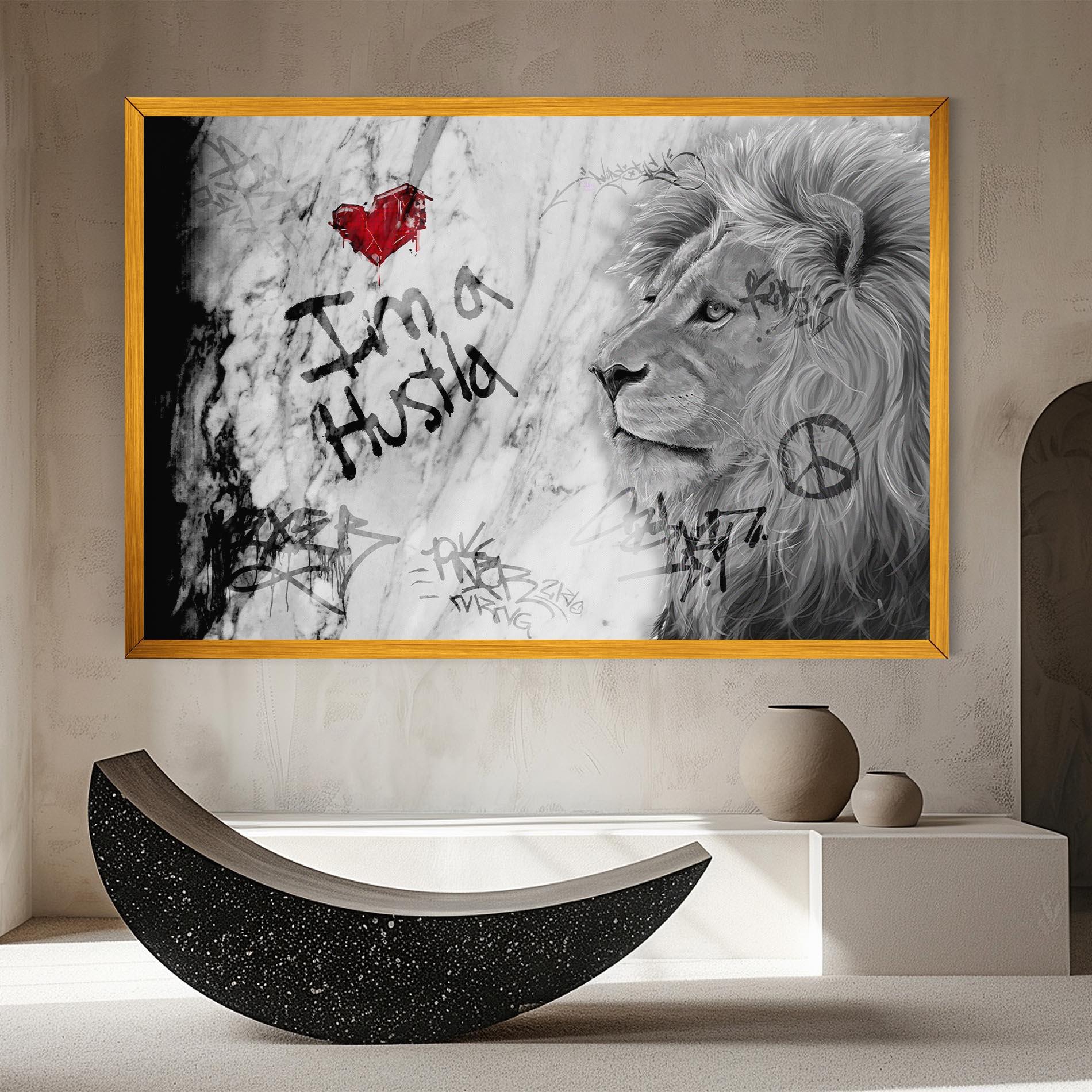Tablou Canvas Lion Hustler mockup 8