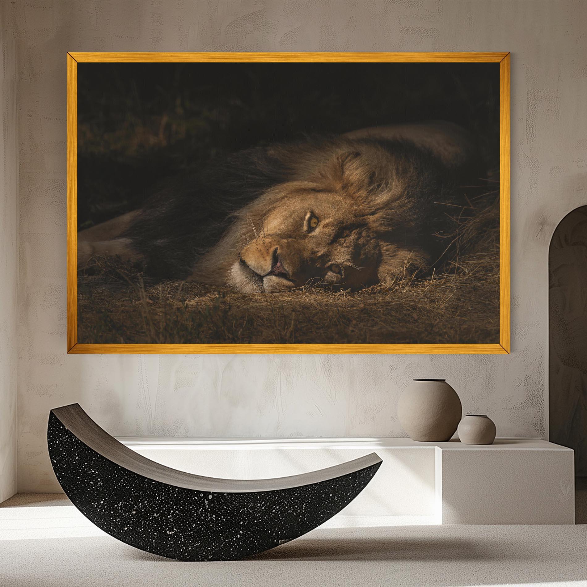 Tablou Canvas Lion Laying Down mockup 8