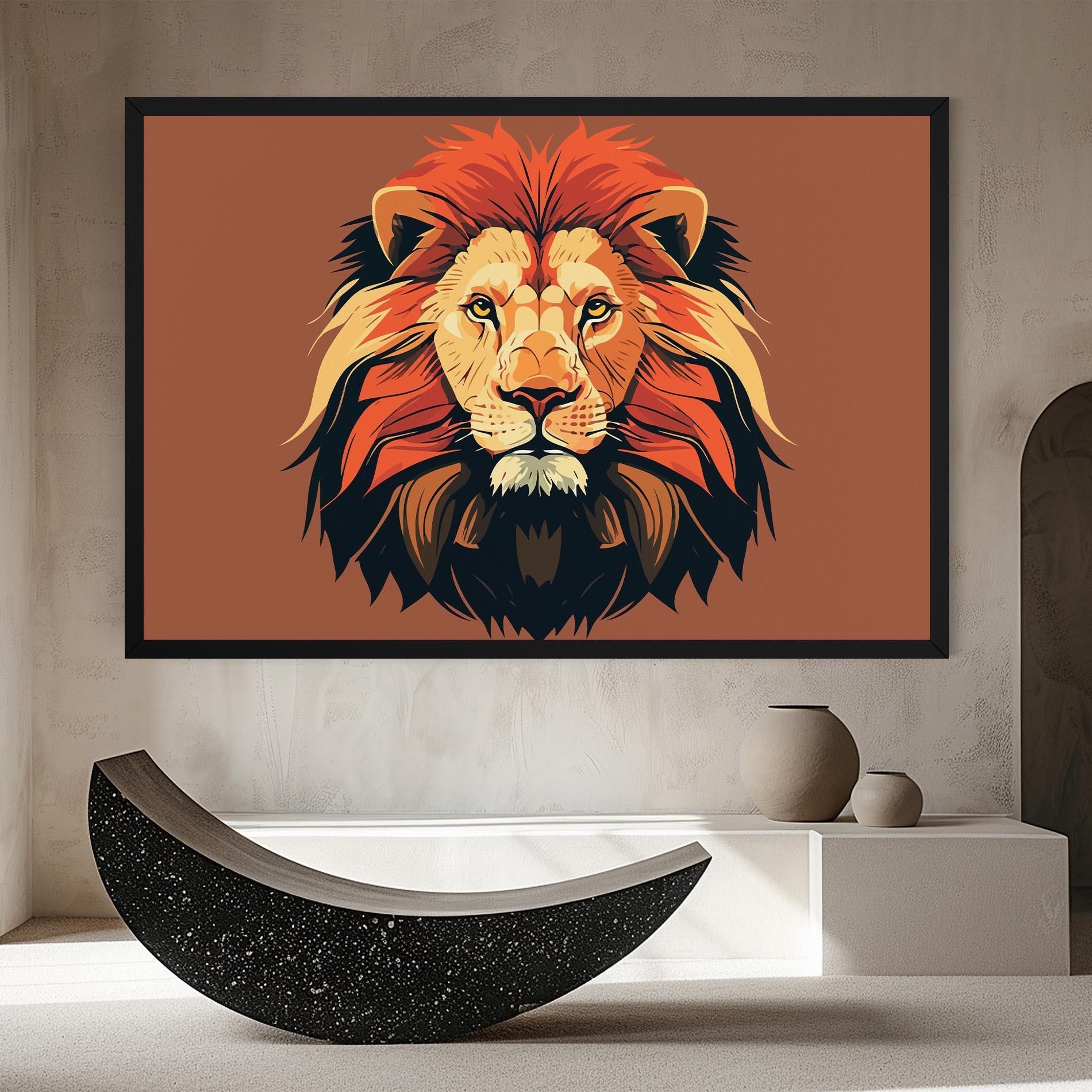 Tablou Canvas African Lion mockup 8