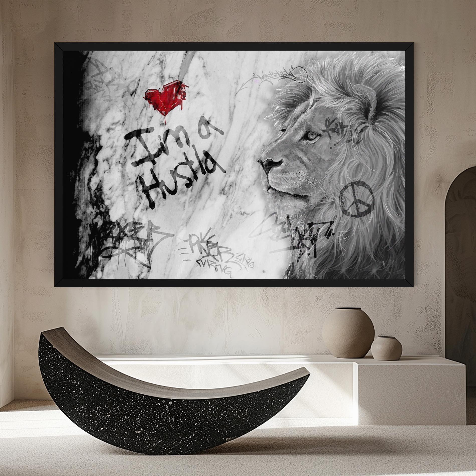 Tablou Canvas Lion Hustler mockup 8