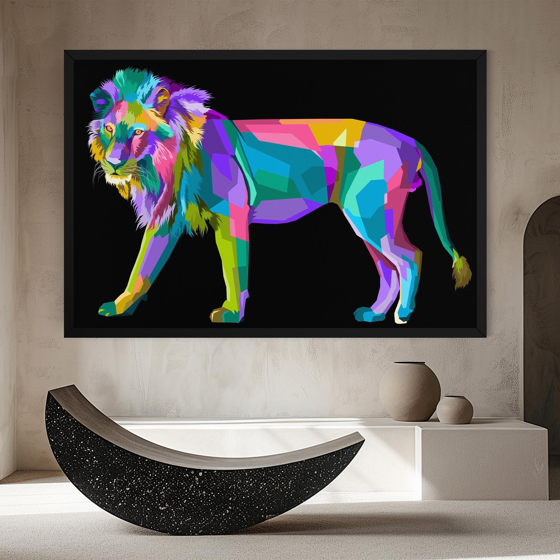 Tablou Canvas Lion Walking mockup 8