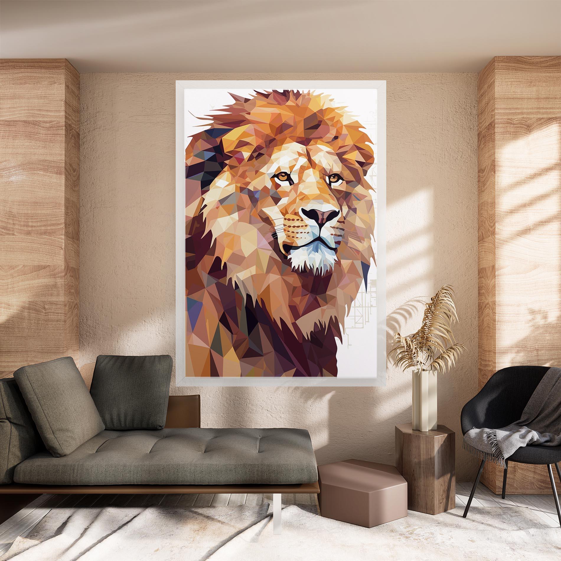 Tablou Canvas Artistic Lion Head mockup 8