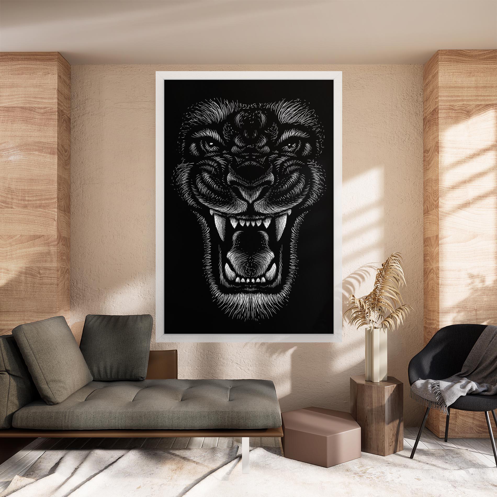 Tablou Canvas Lion Bite mockup 8