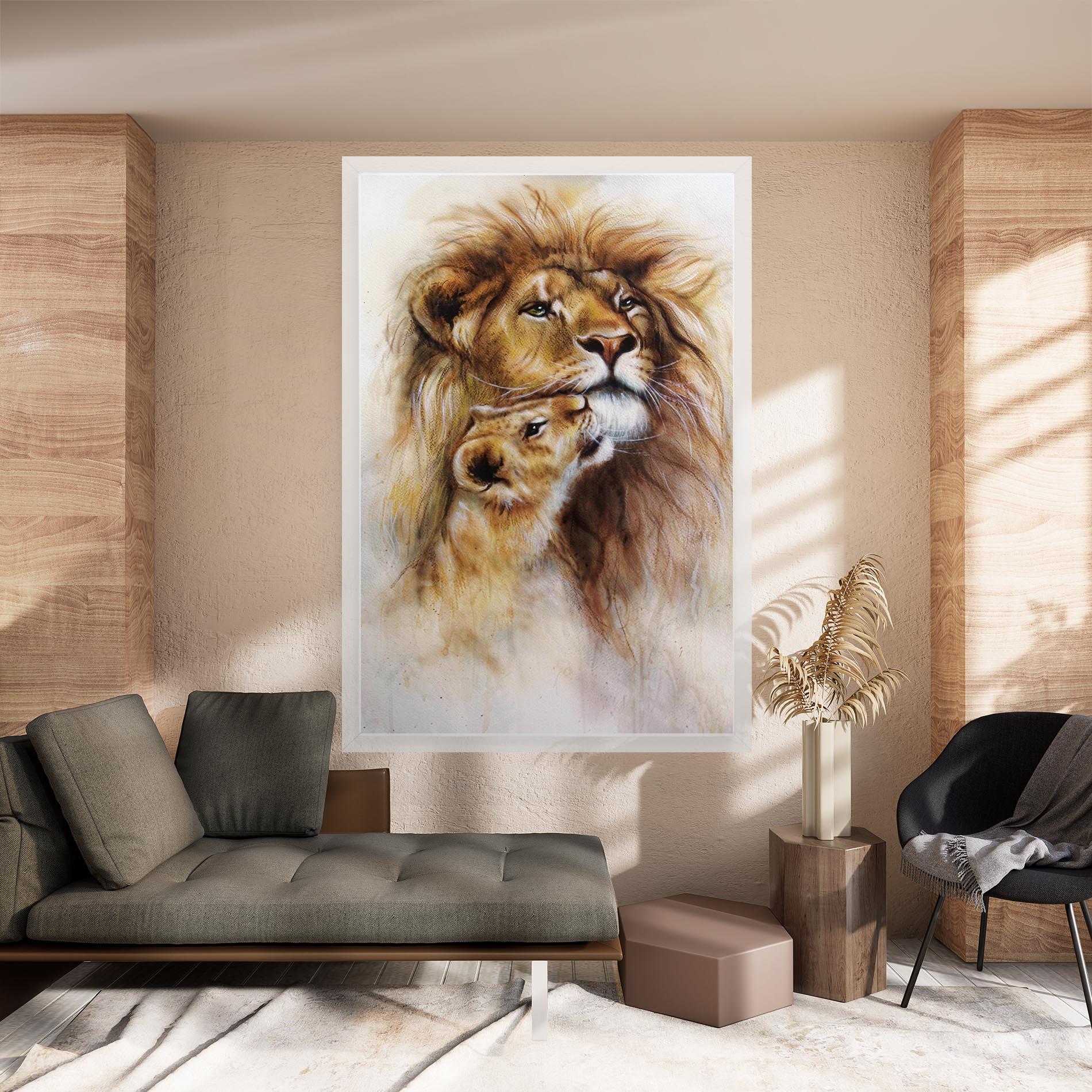 Tablou Canvas Lion Love mockup 8
