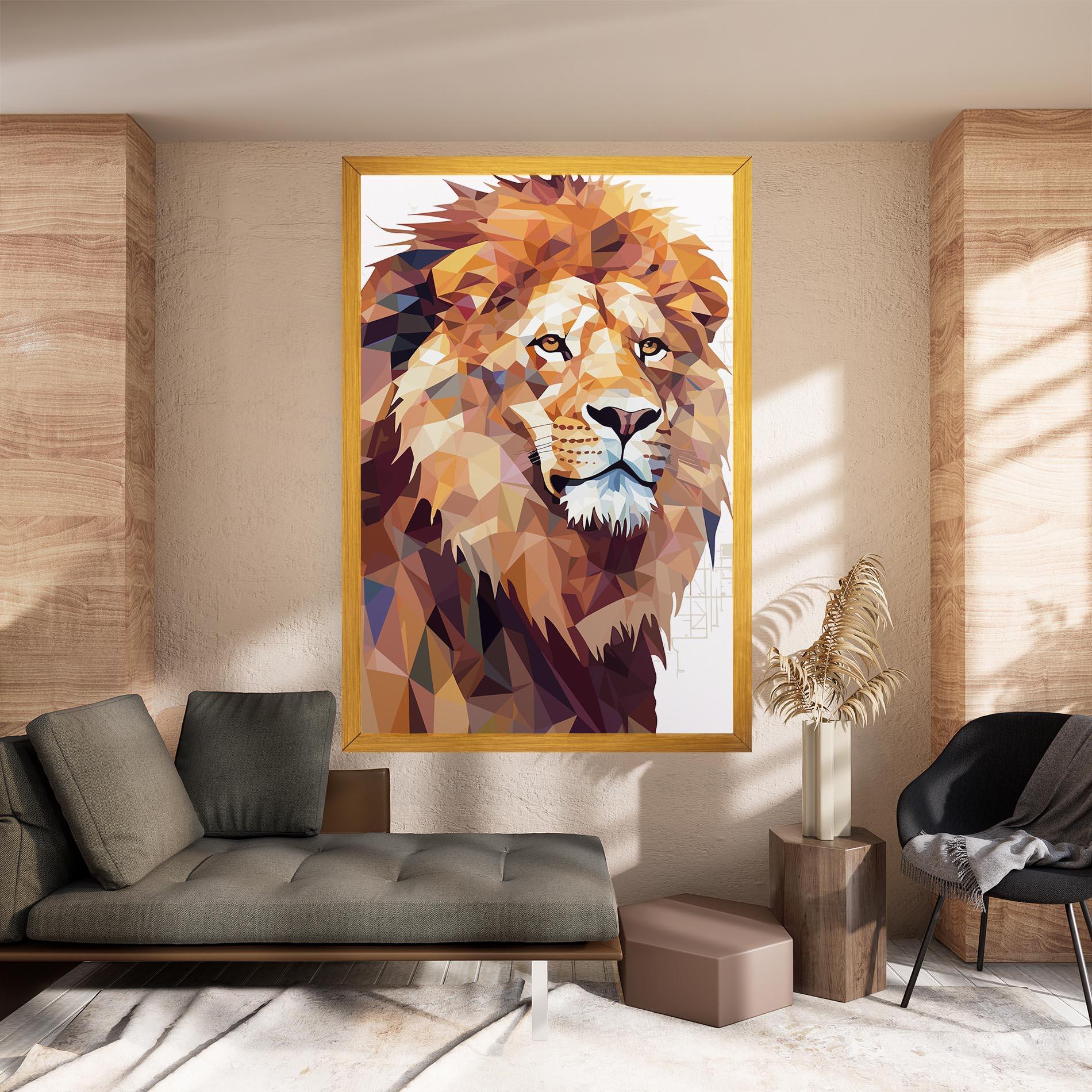 Tablou Canvas Artistic Lion Head mockup 8