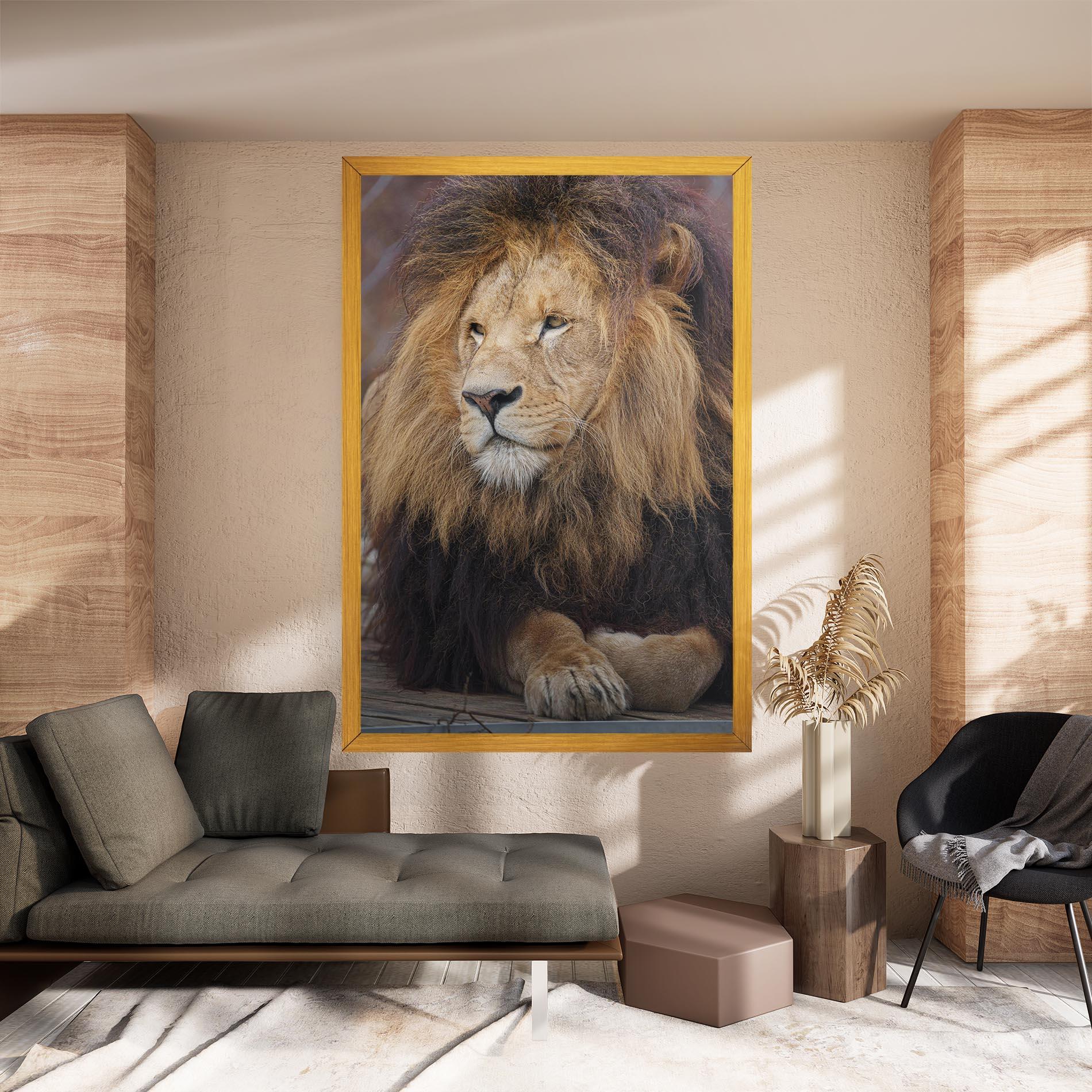 Tablou Canvas Lion Chilling mockup 8