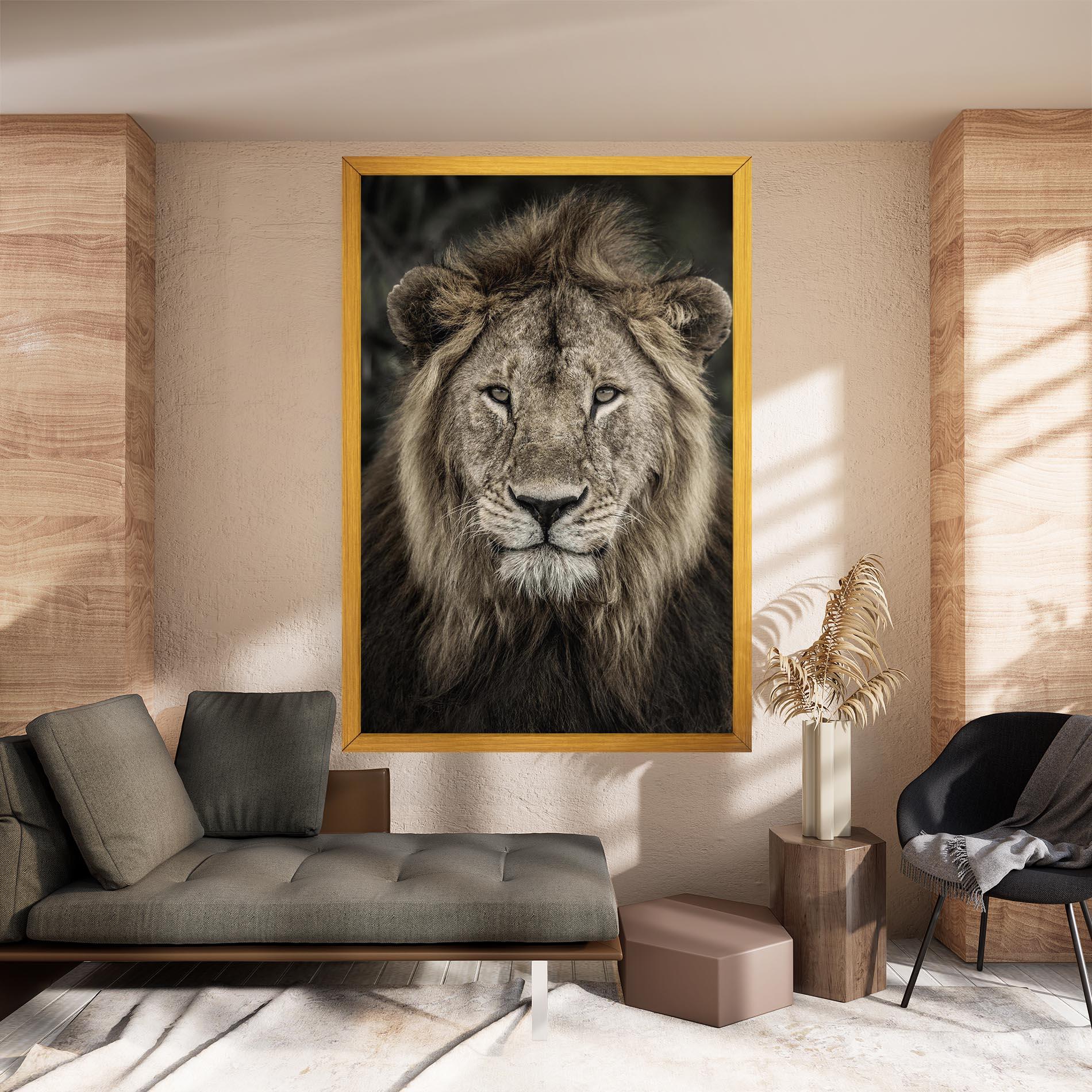 Tablou Canvas Lion Close Up mockup 8