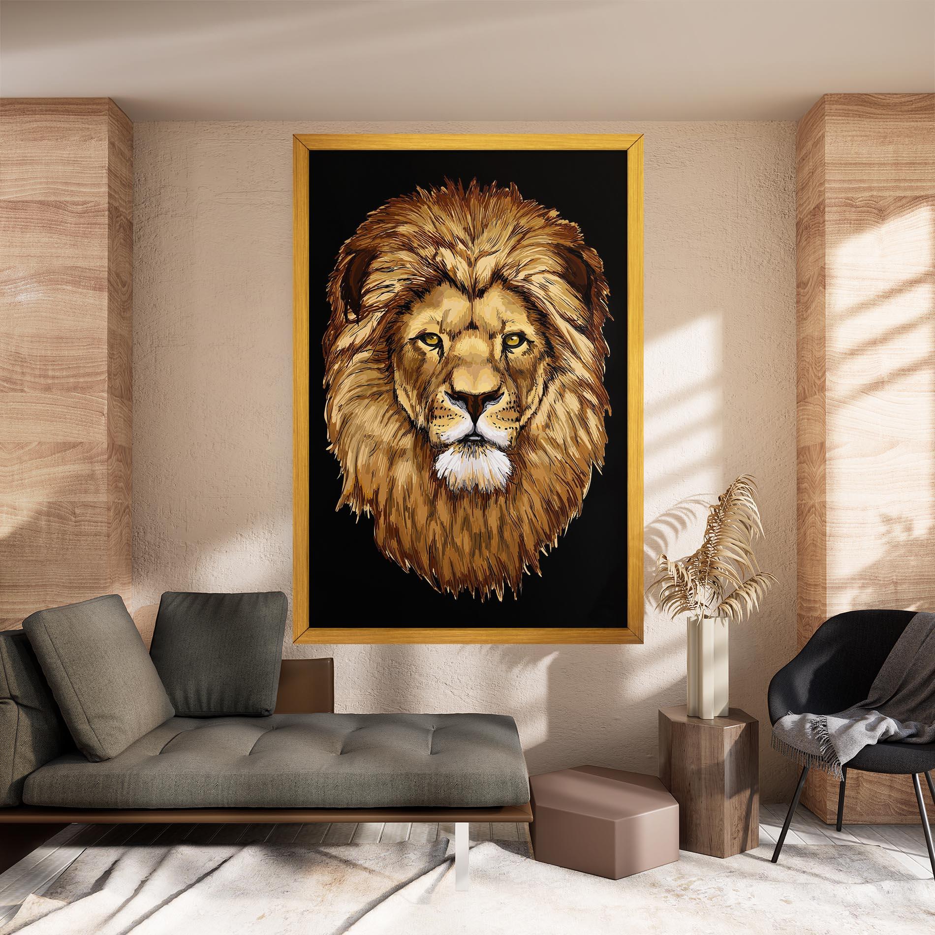 Tablou Canvas Lion Head mockup 8