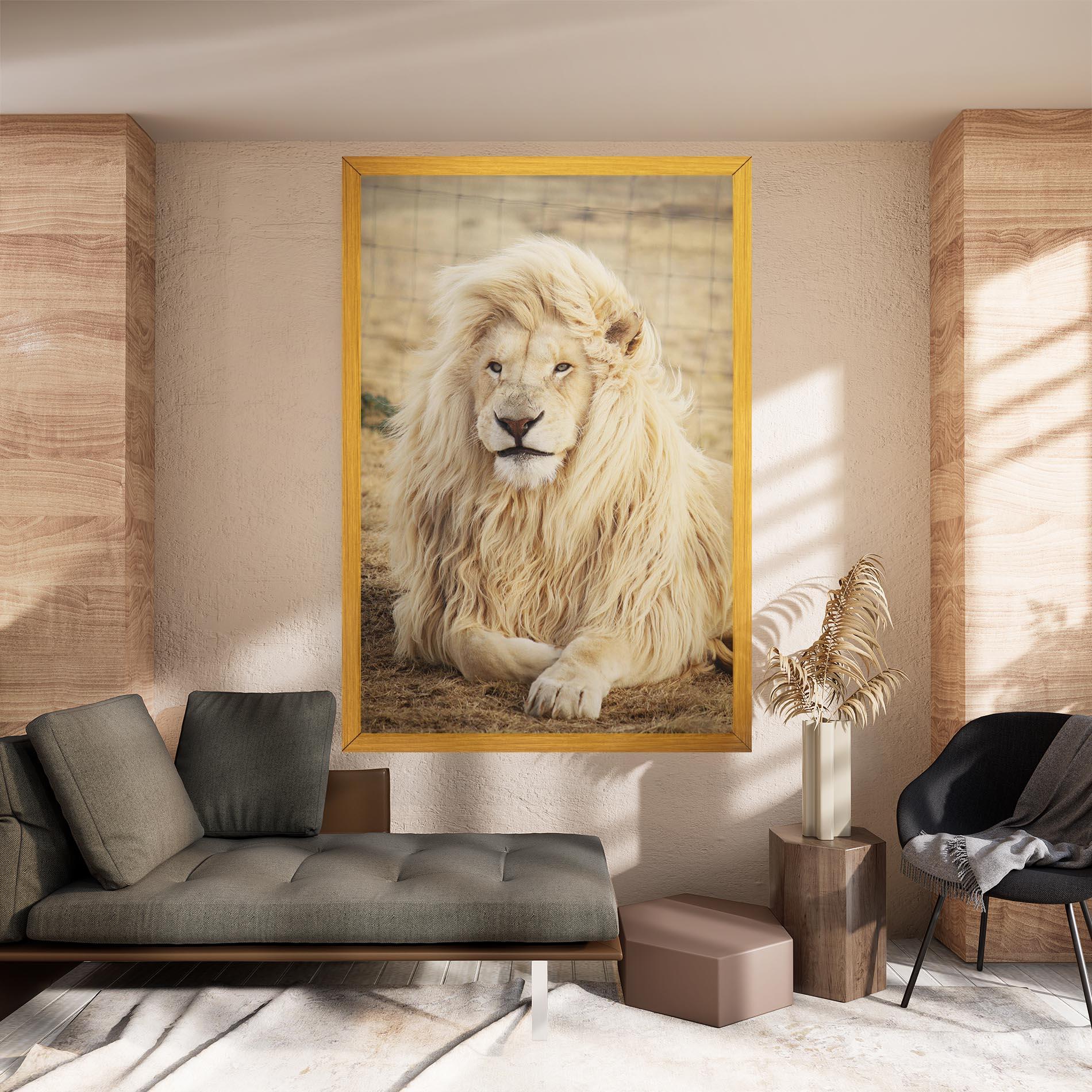 Tablou Canvas White Lion mockup 8