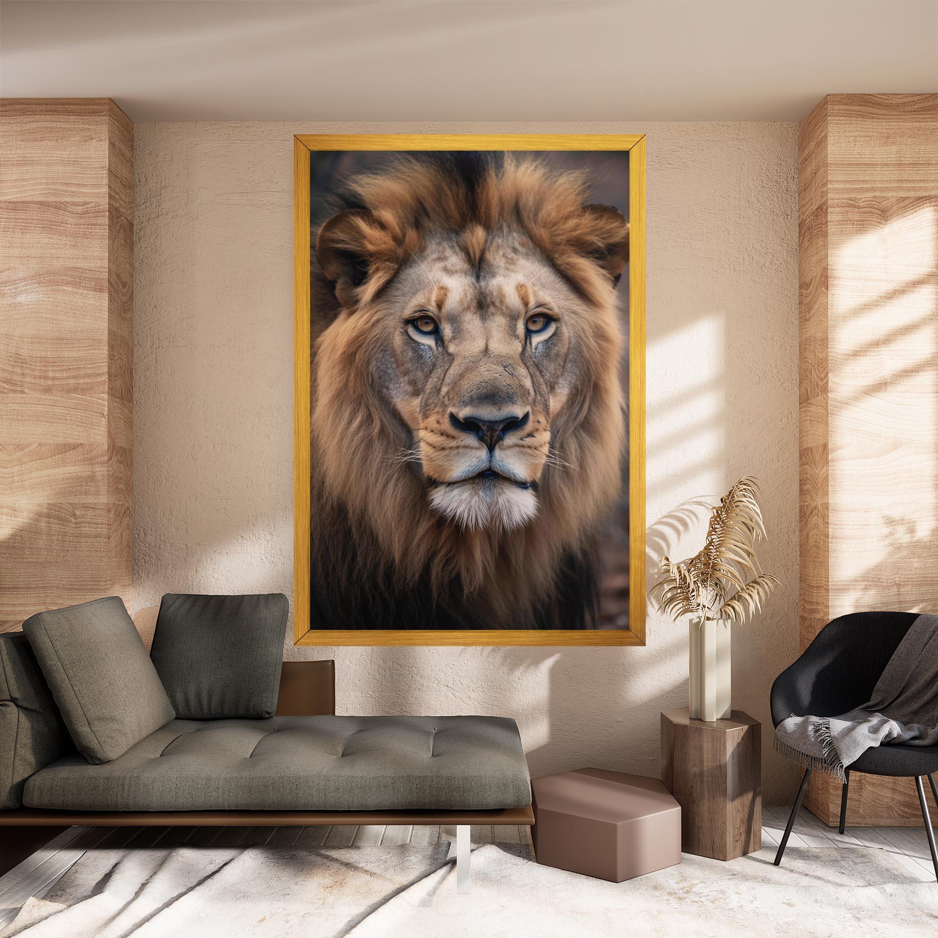 Tablou Canvas Wild Lion View mockup 8