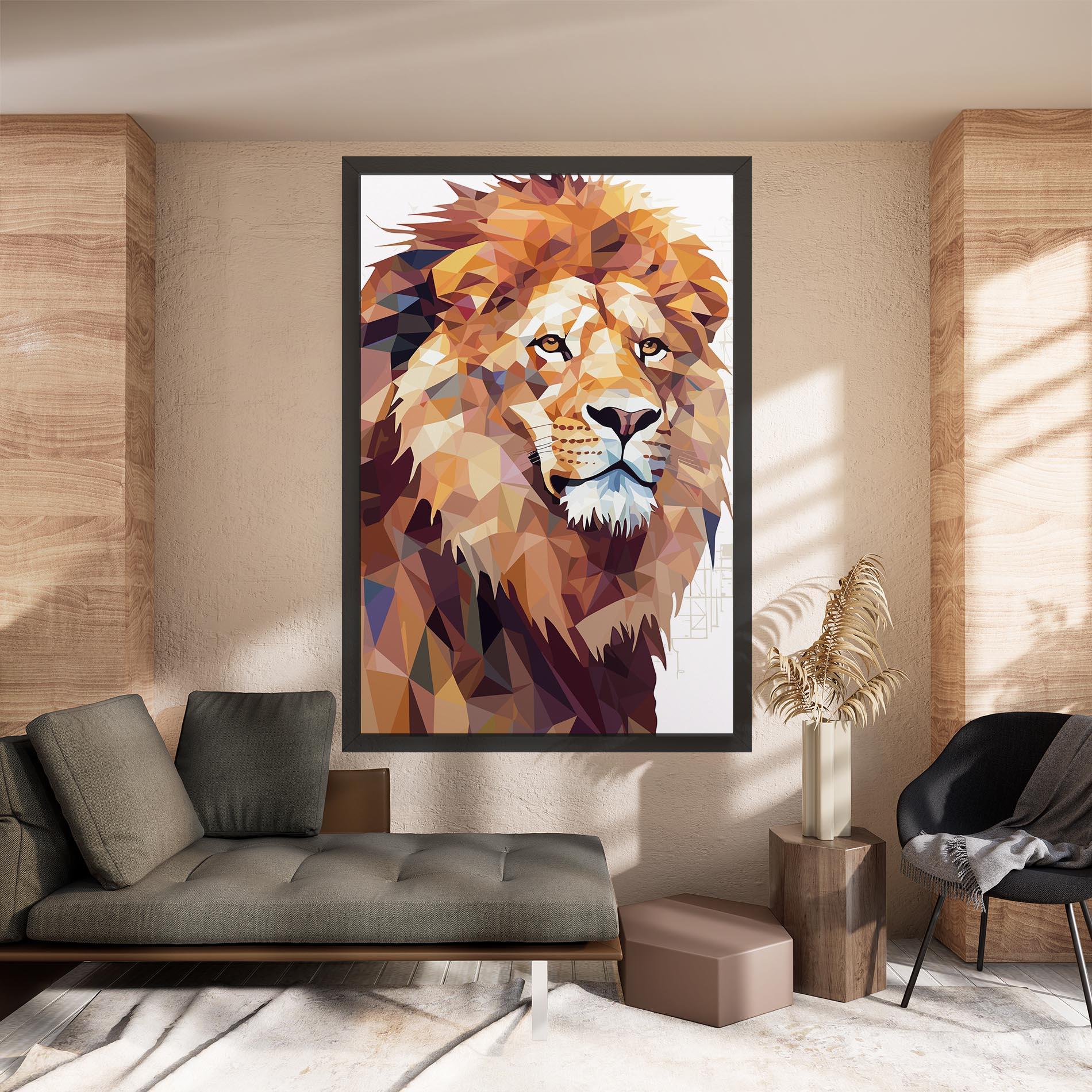 Tablou Canvas Artistic Lion Head mockup 8