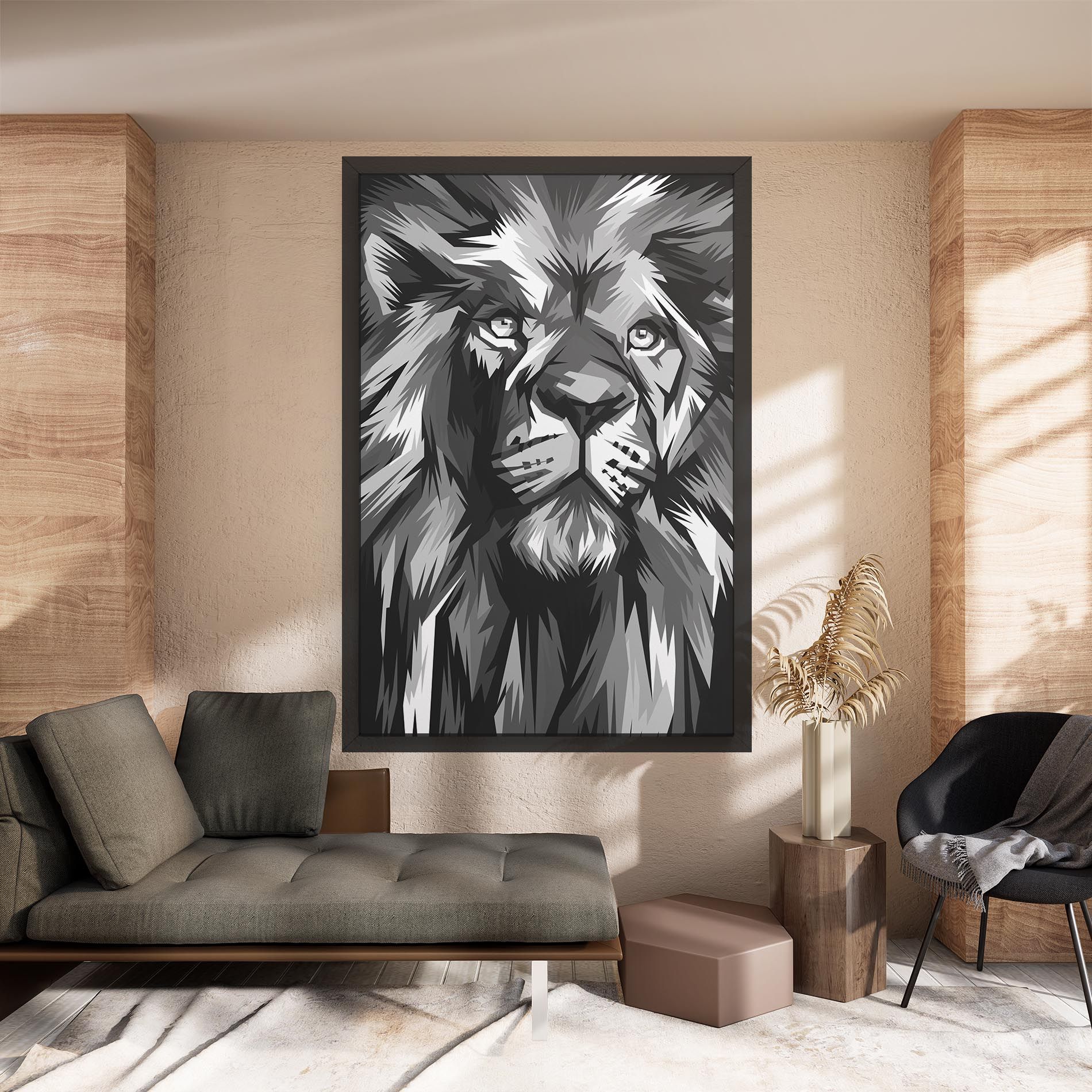 Grey Head Lion mockup 8