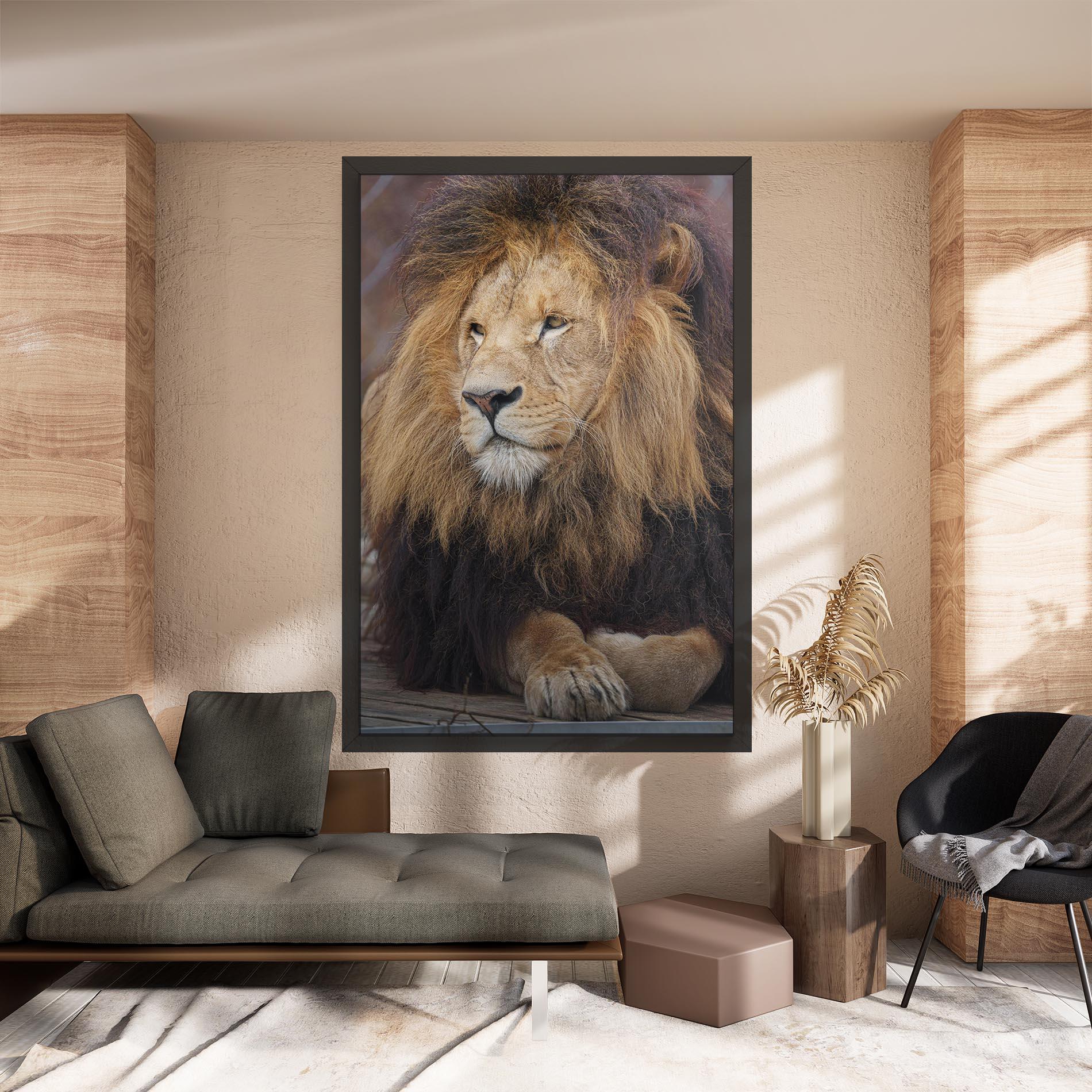 Tablou Canvas Lion Chilling mockup 8