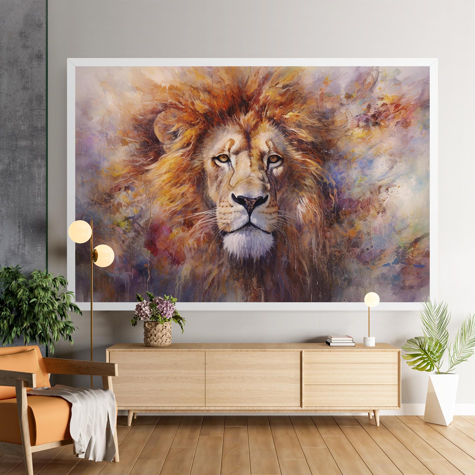 Tablou Canvas Abstract Lion Head mockup 9