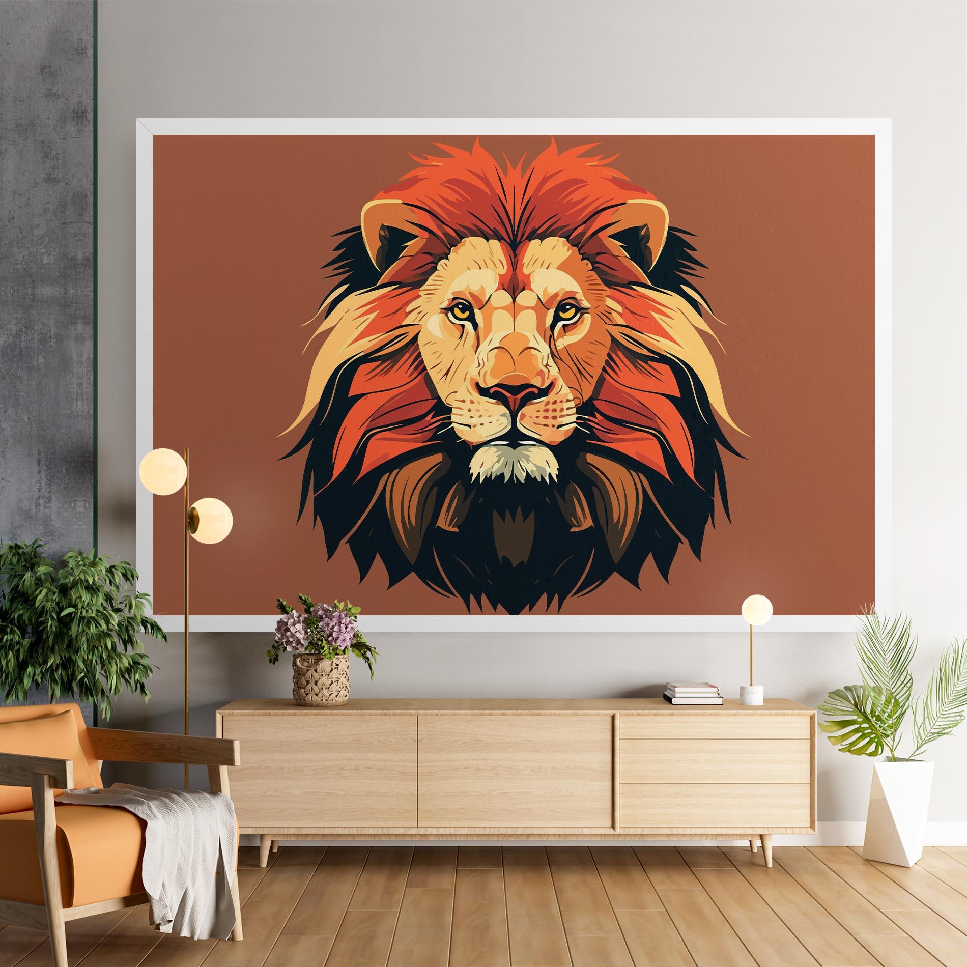 Tablou Canvas African Lion mockup 9