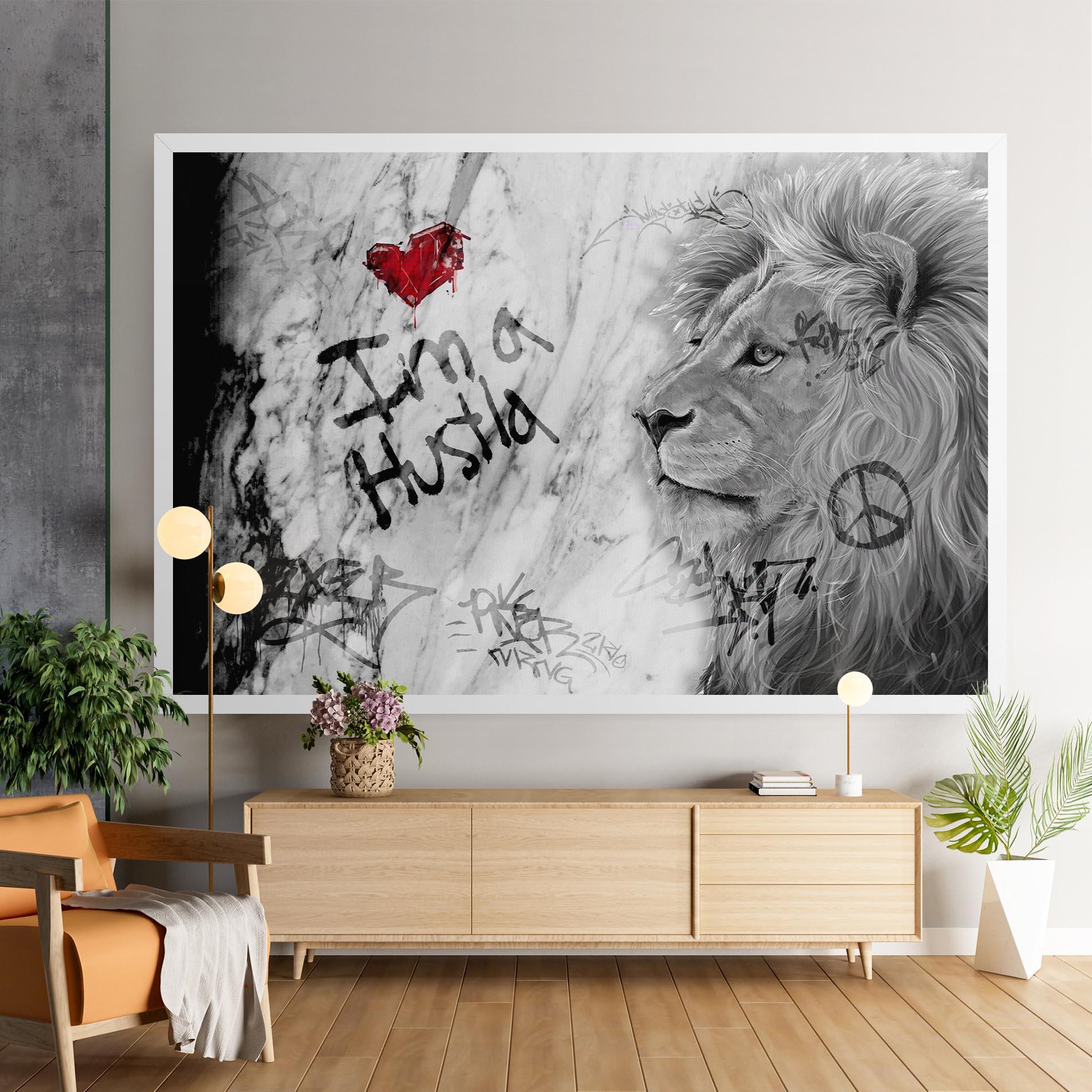 Tablou Canvas Lion Hustler mockup 9