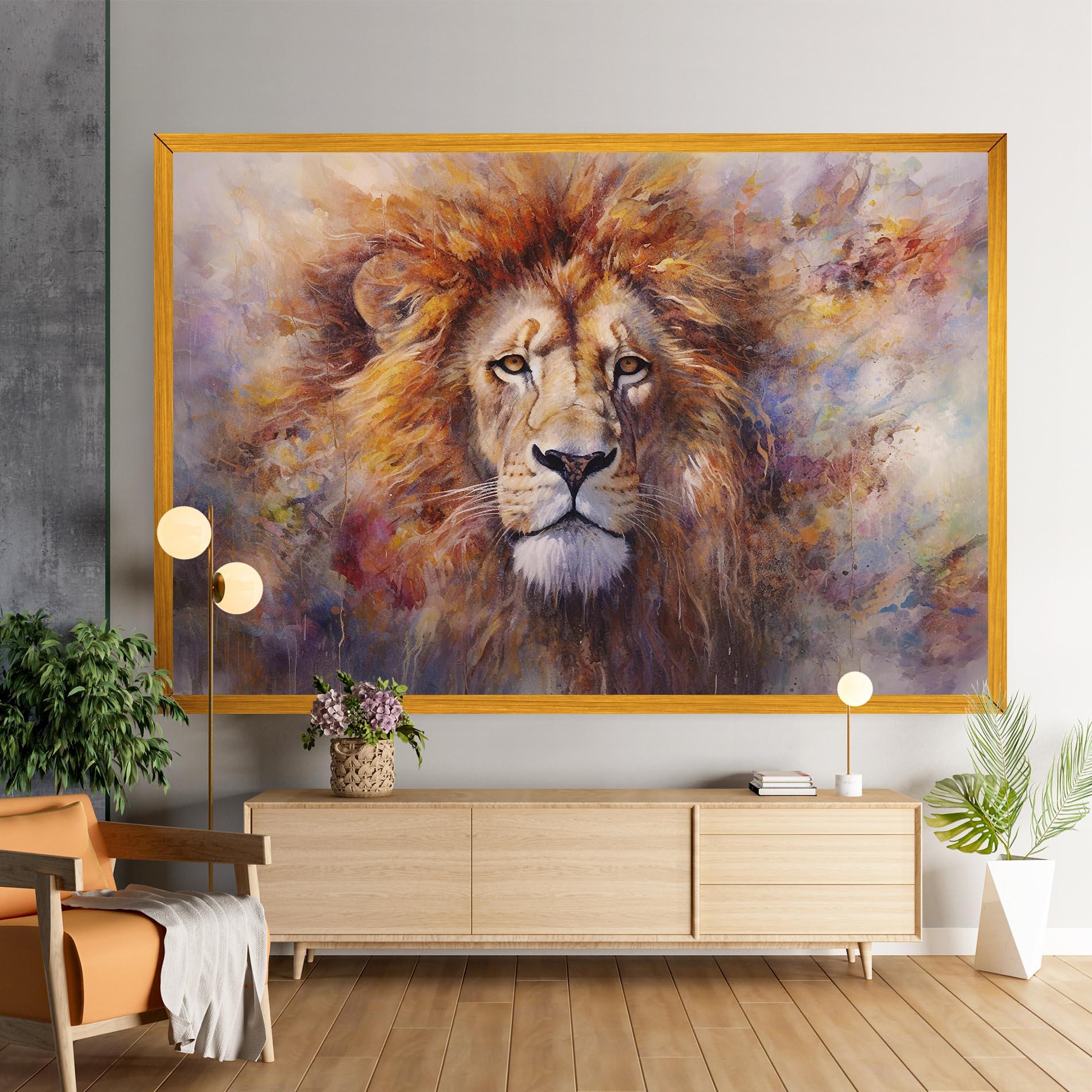 Tablou Canvas Abstract Lion Head mockup 9