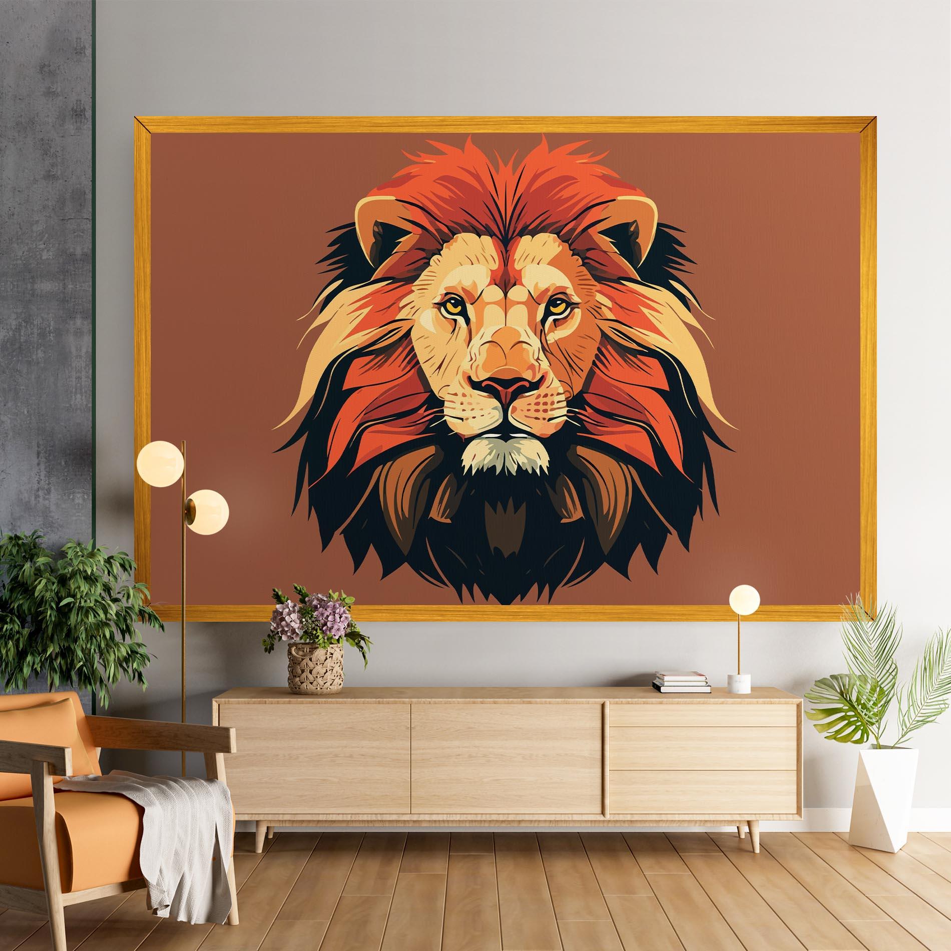 Tablou Canvas African Lion mockup 9