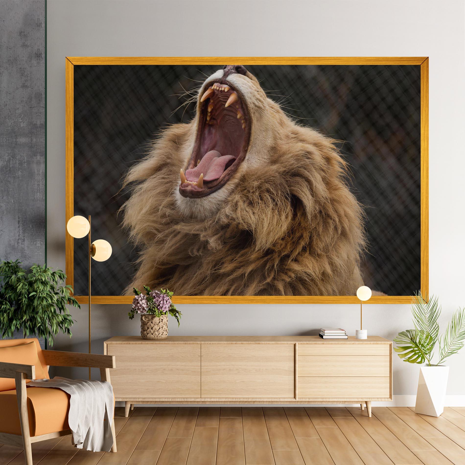 Tablou Canvas Angry Lion mockup 9