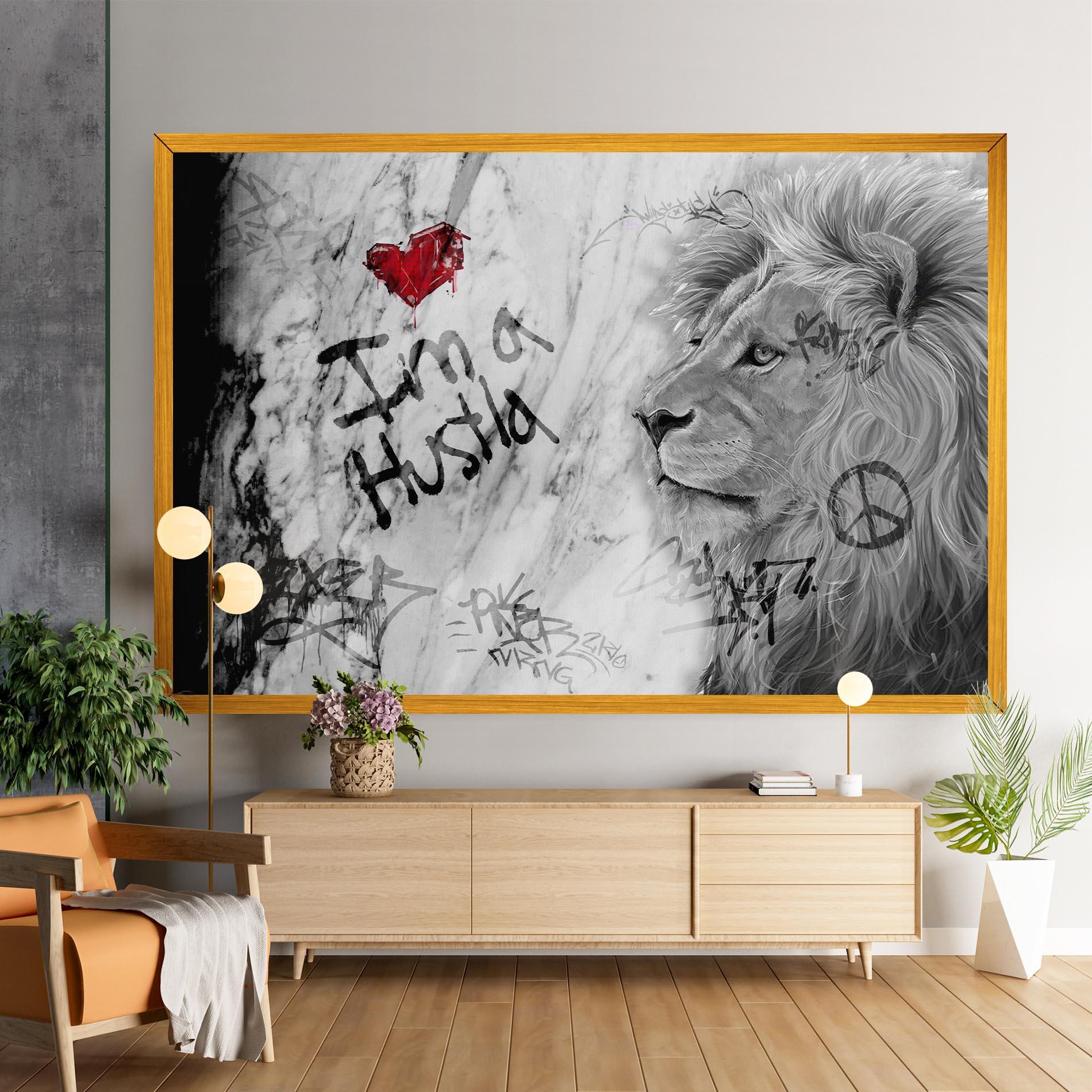 Tablou Canvas Lion Hustler mockup 9