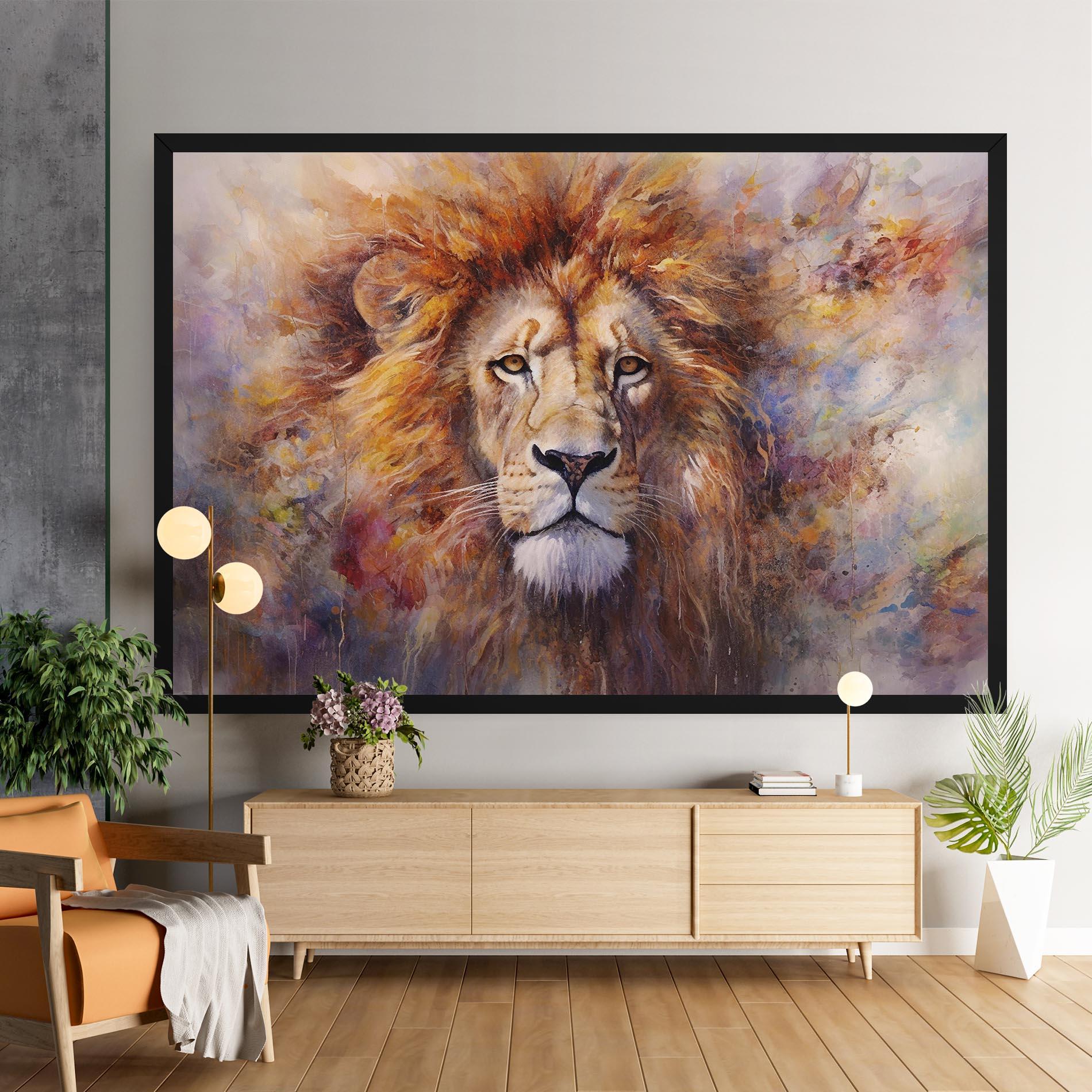 Tablou Canvas Abstract Lion Head mockup 9