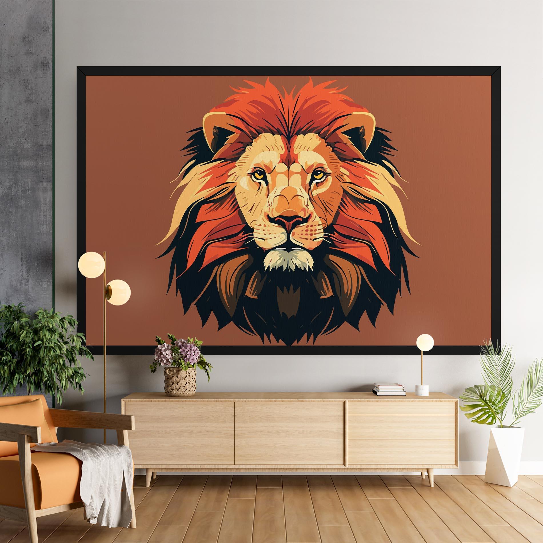 Tablou Canvas African Lion mockup 9