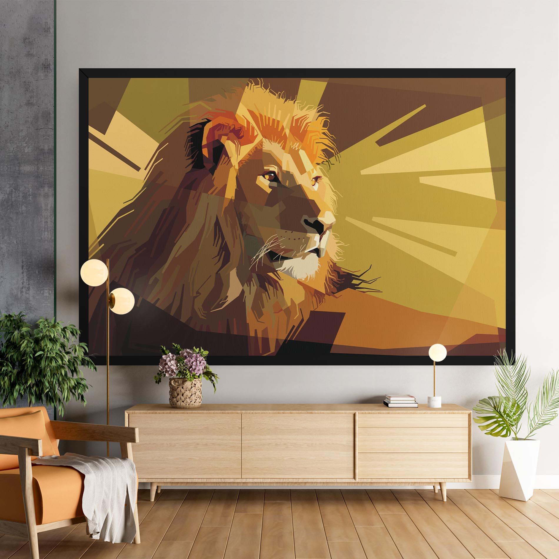 Tablou Canvas Lion Art mockup 9